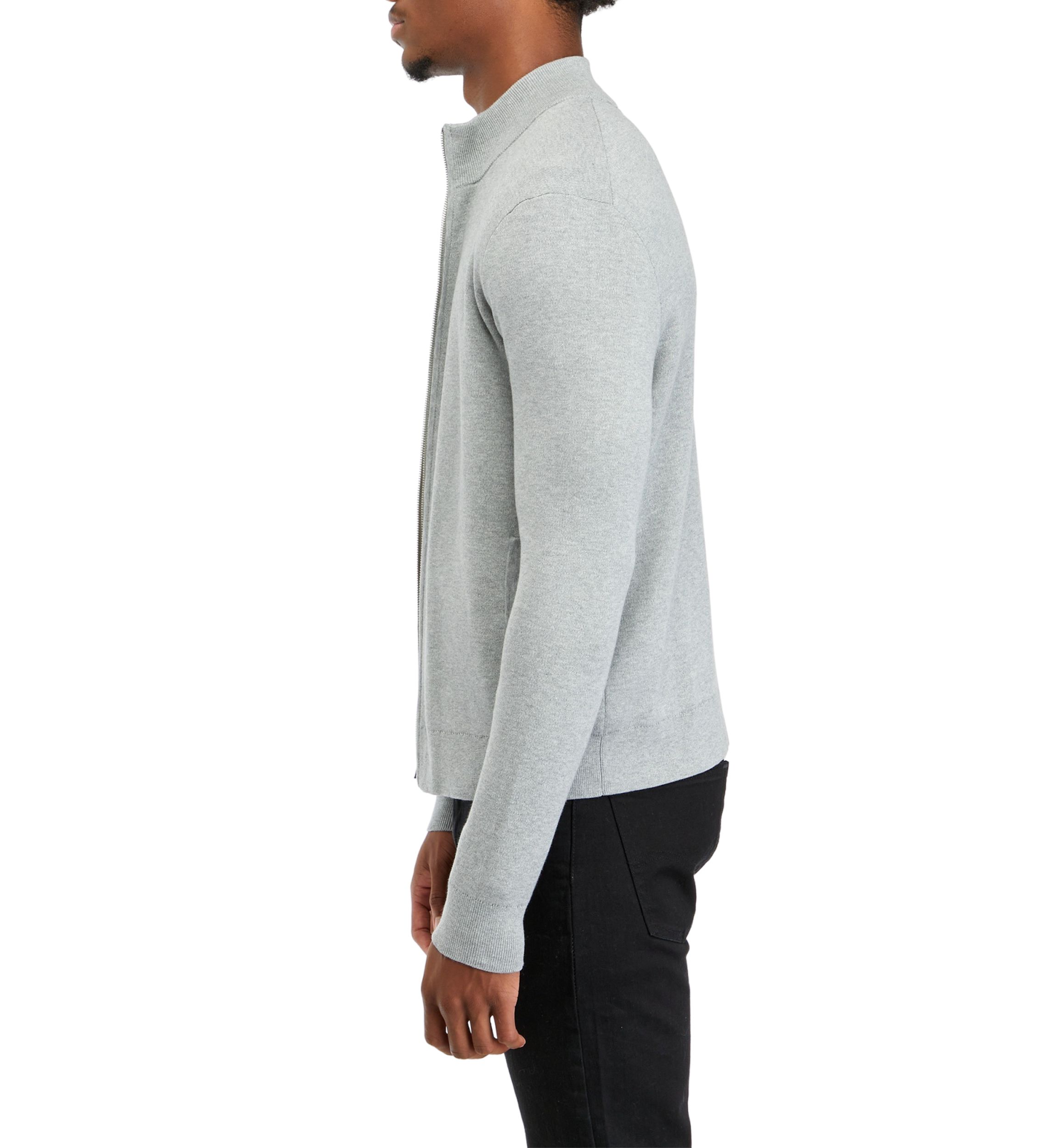 Mens Double Knit Zip Sweater