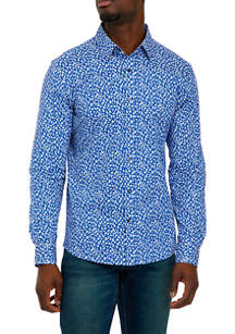 Michael Kors Men's Long Sleeve Slim Tossed Floral Print Shirt | belk