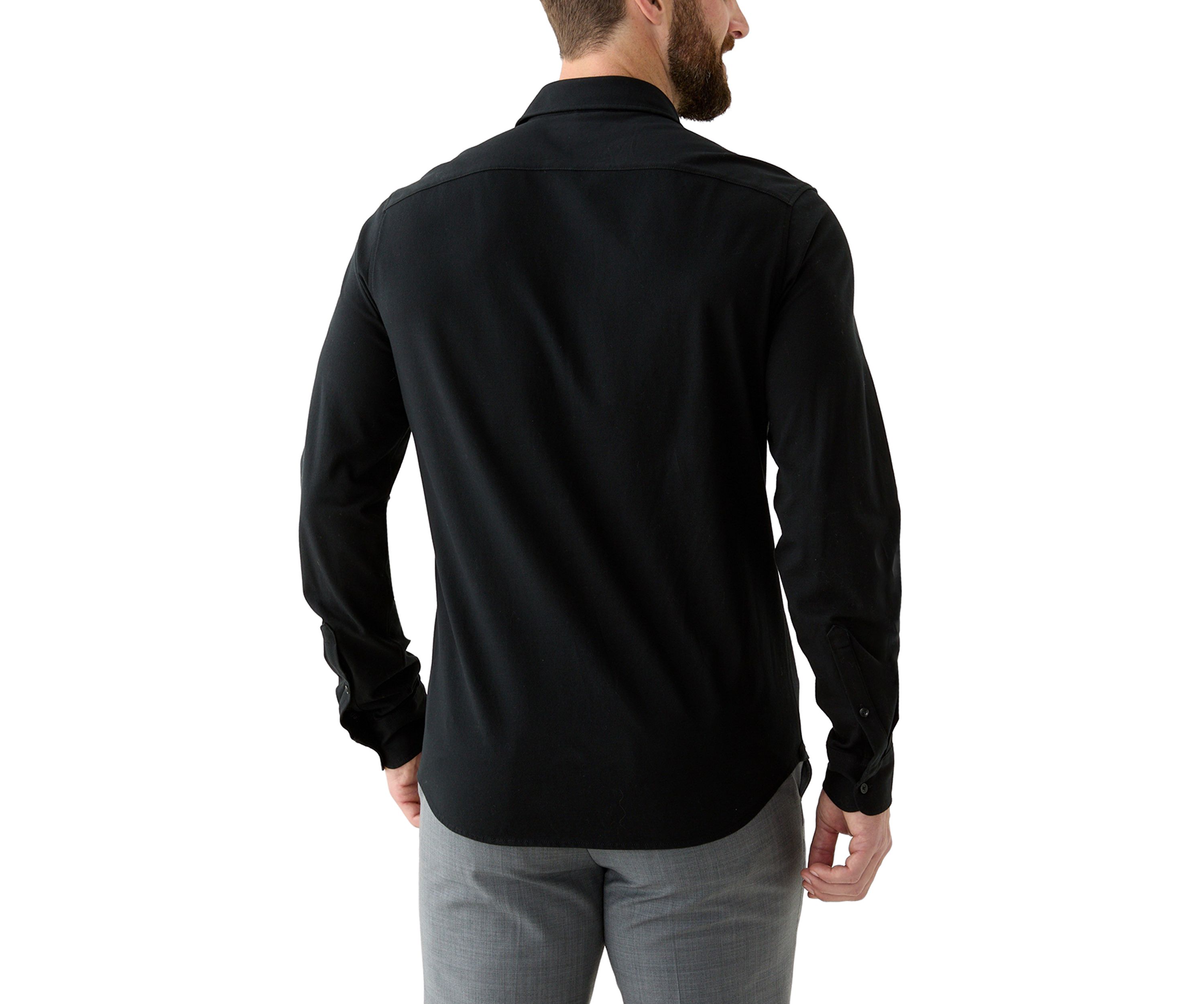 Mens Long Sleeve Piqué Shirt