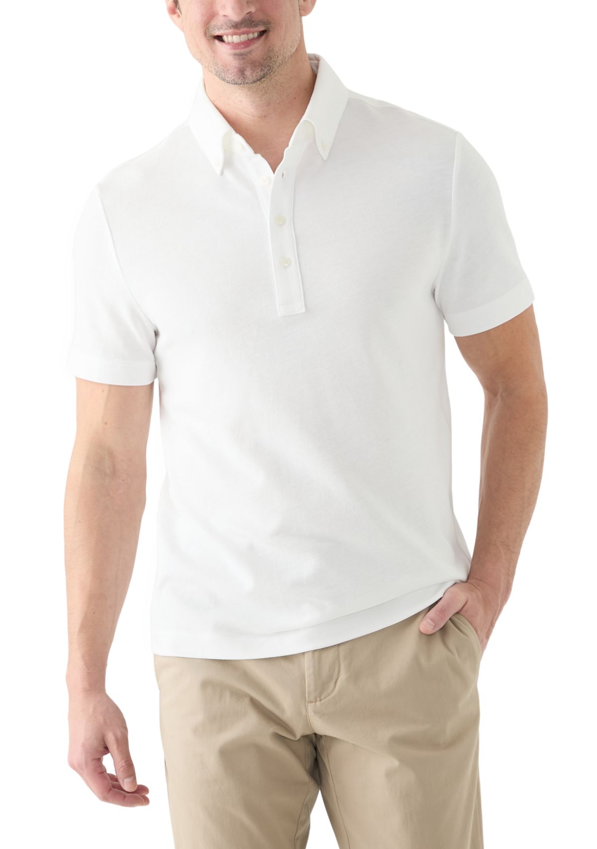 Mens Short Sleeve Oxford Polo Shirt 