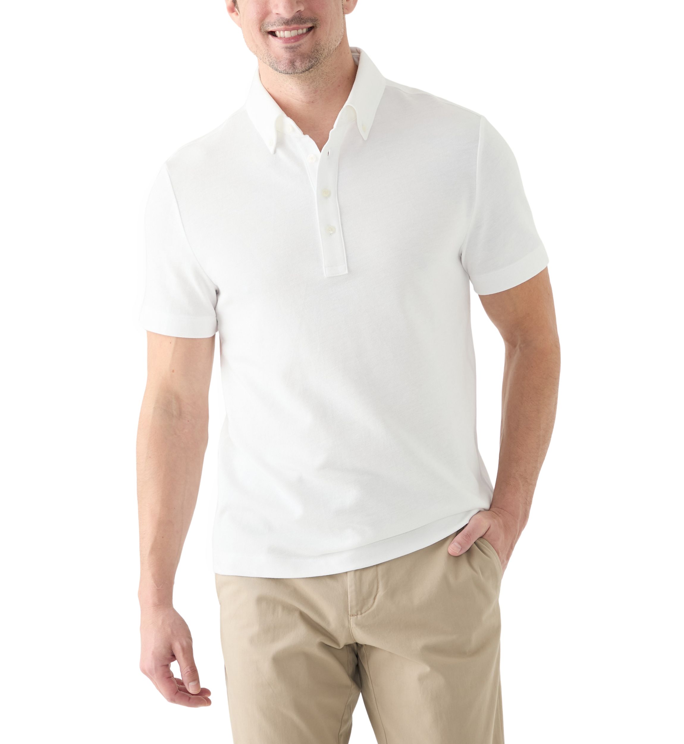 Mens Short Sleeve Oxford Polo Shirt 