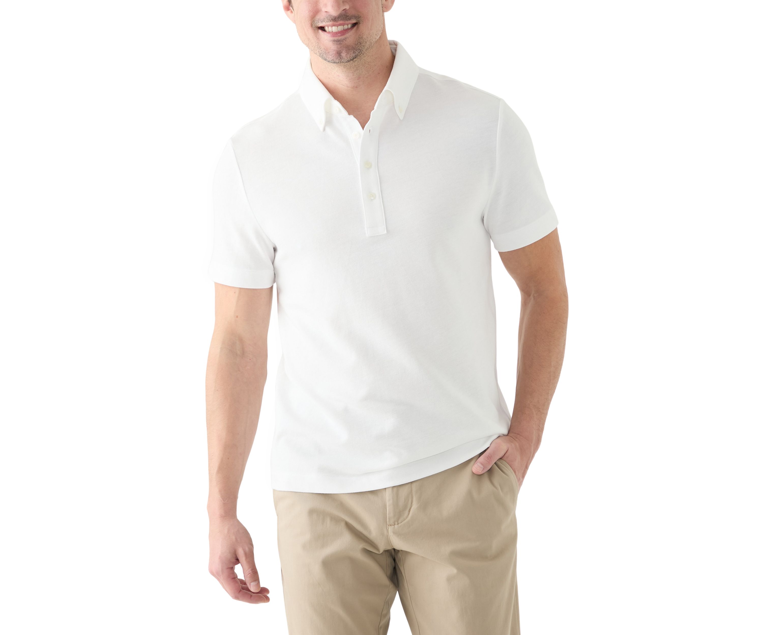 Mens Short Sleeve Oxford Polo Shirt 