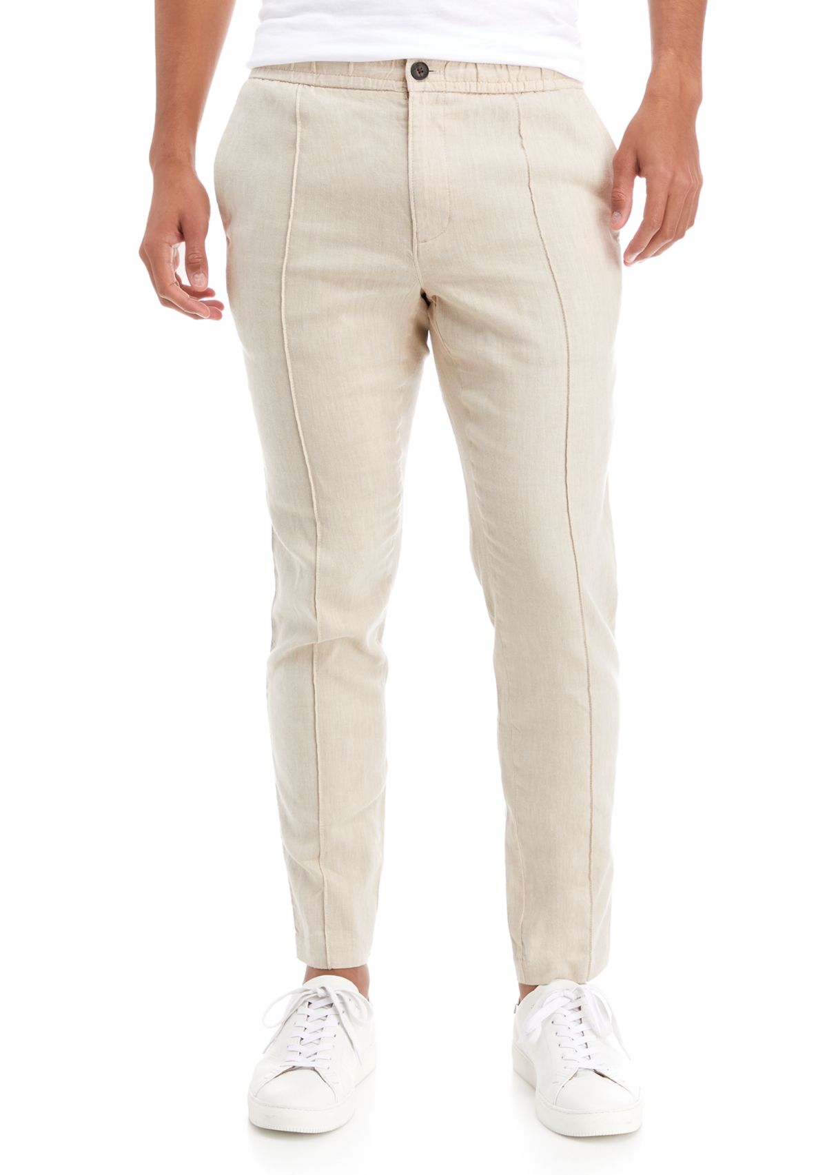 Mens Linen Pintuck Pants