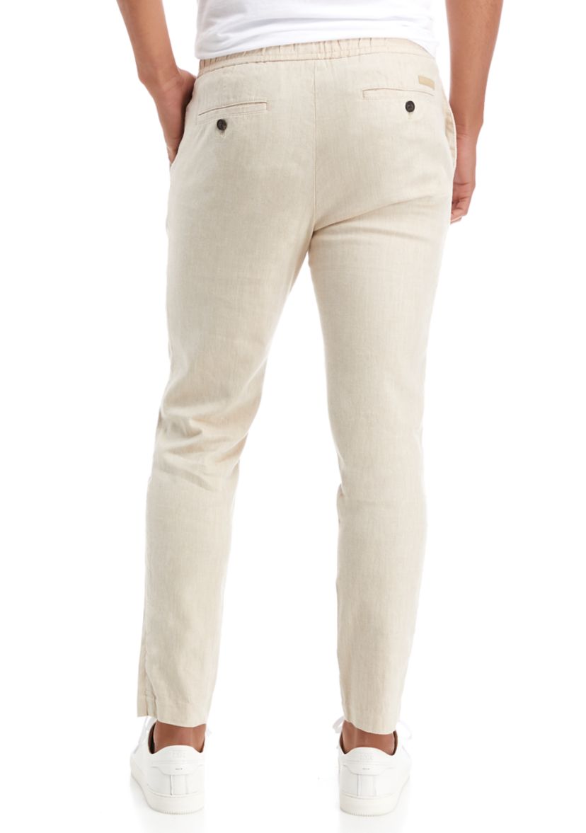 Mens Linen Pintuck Pants