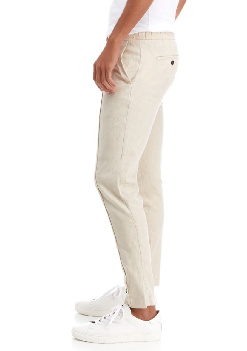 Mens Linen Pintuck Pants