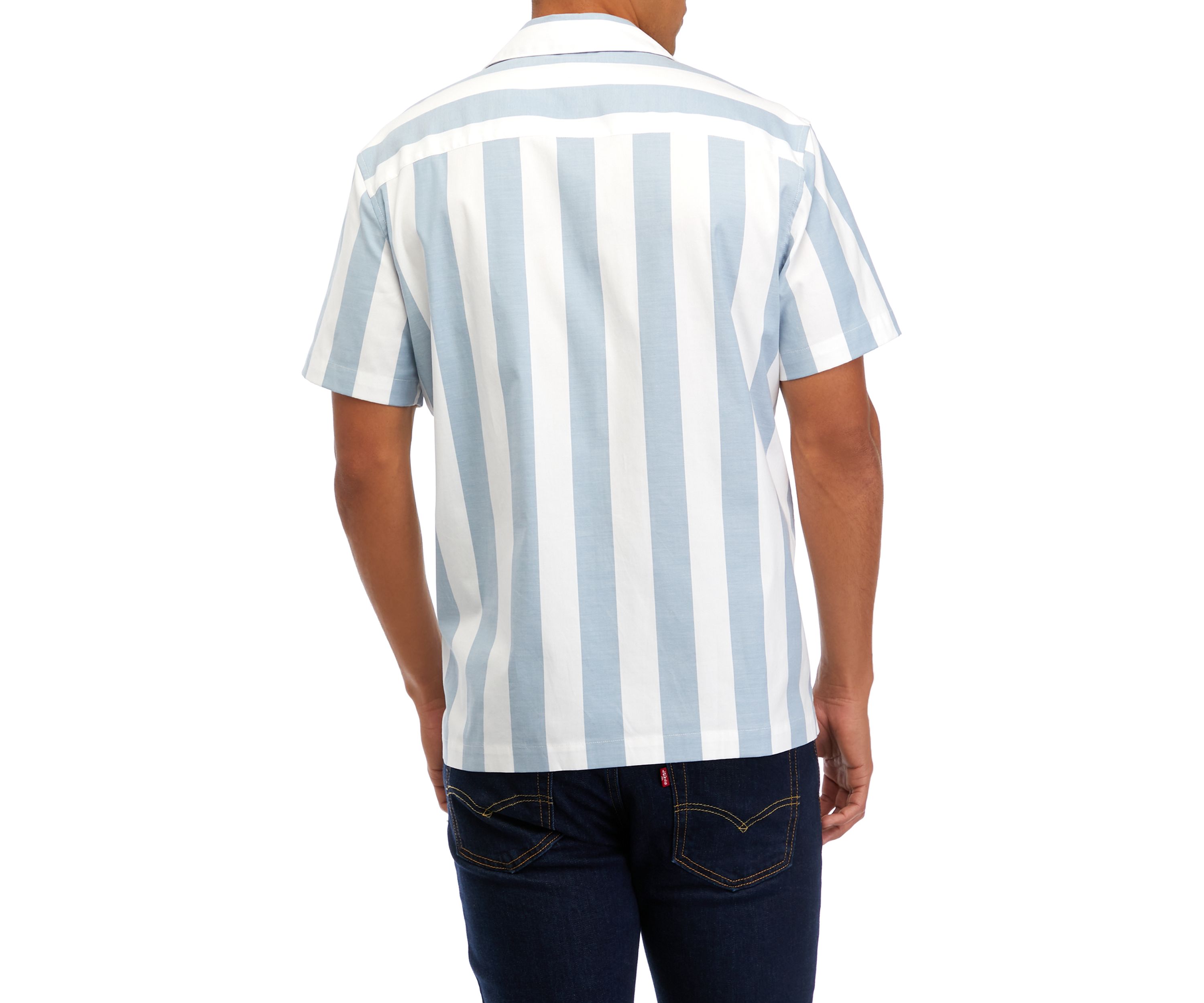 Mens Short Sleeve Rugby Stripe Shirt