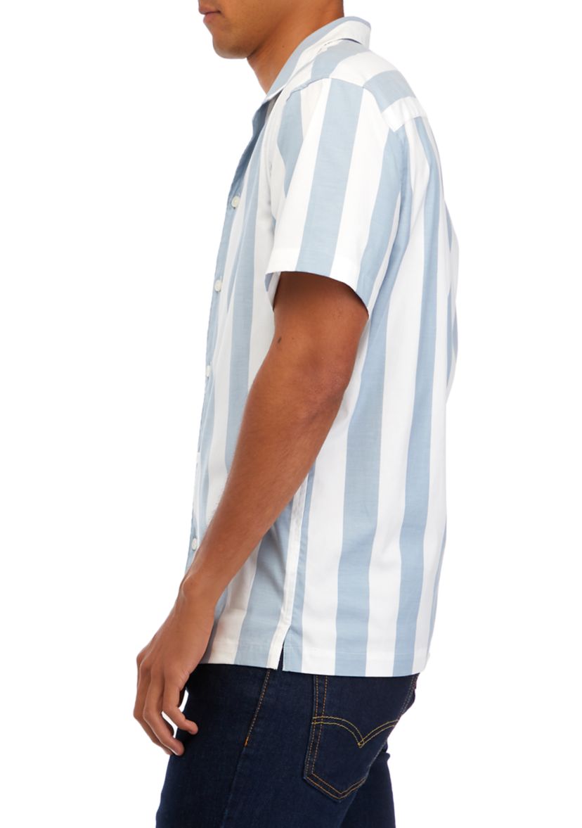 Mens Short Sleeve Rugby Stripe Shirt