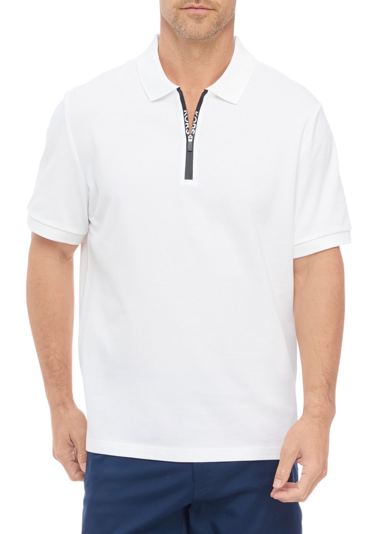Zip Placket Polo Shirt
