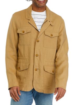 Michael Kors Men's Linen Safari Jacket, XL