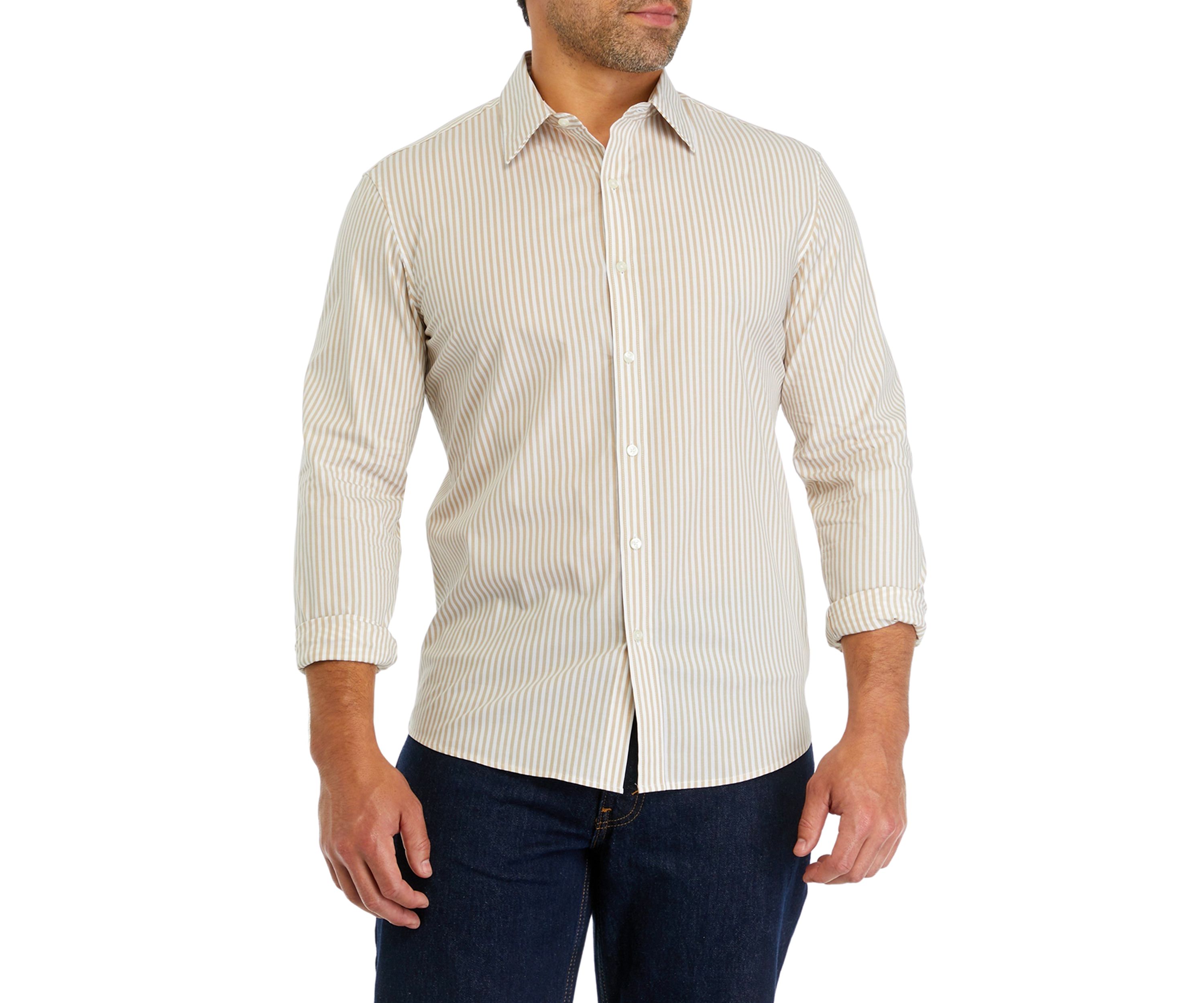 Long Sleeve Striped Button Up Shirt 