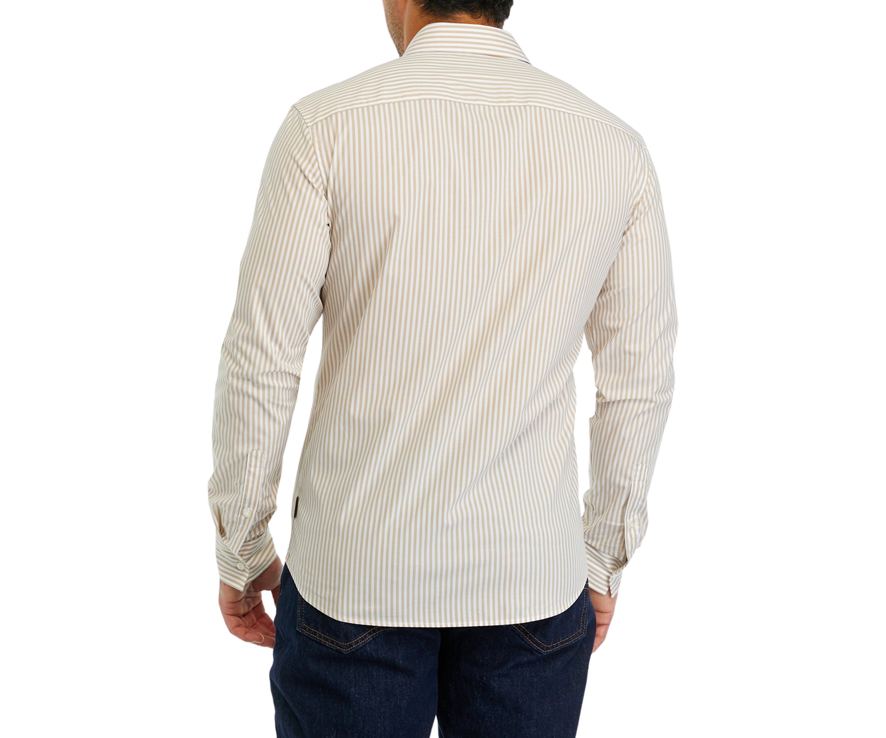 Long Sleeve Striped Button Up Shirt 