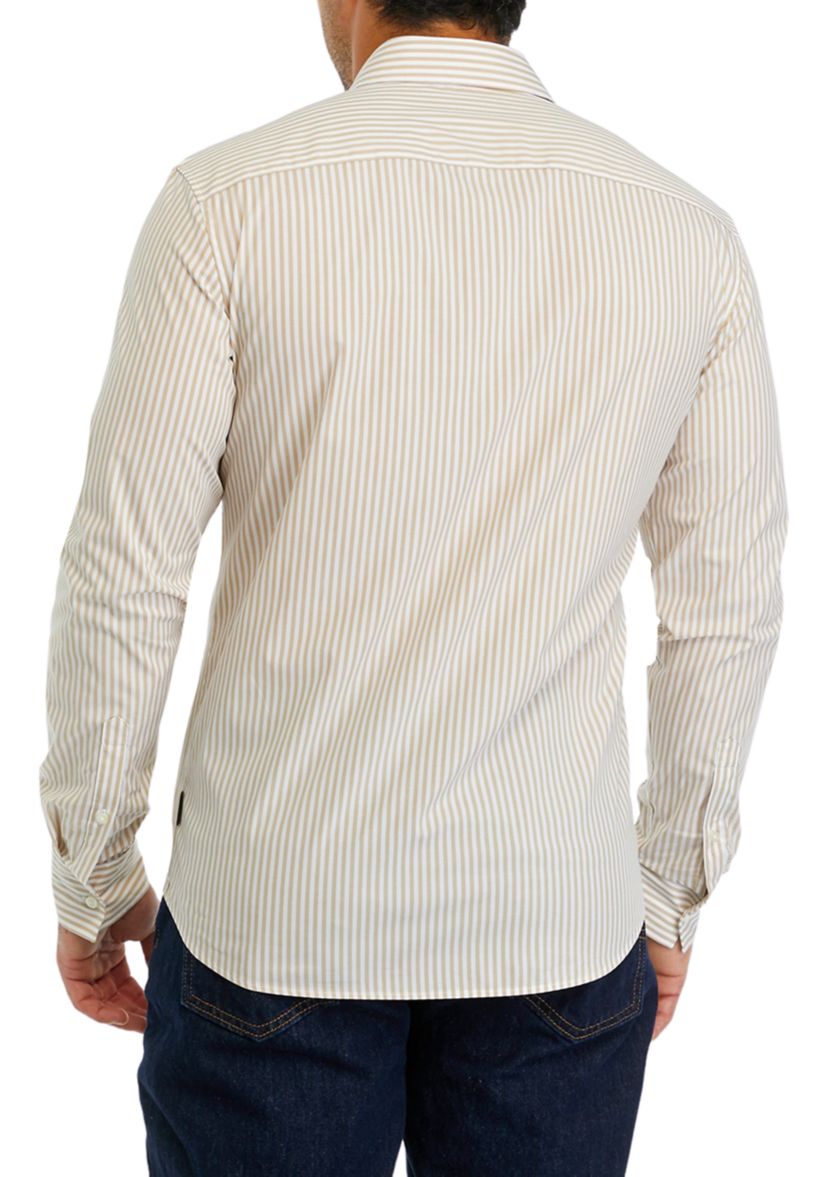 Long Sleeve Striped Button Up Shirt 