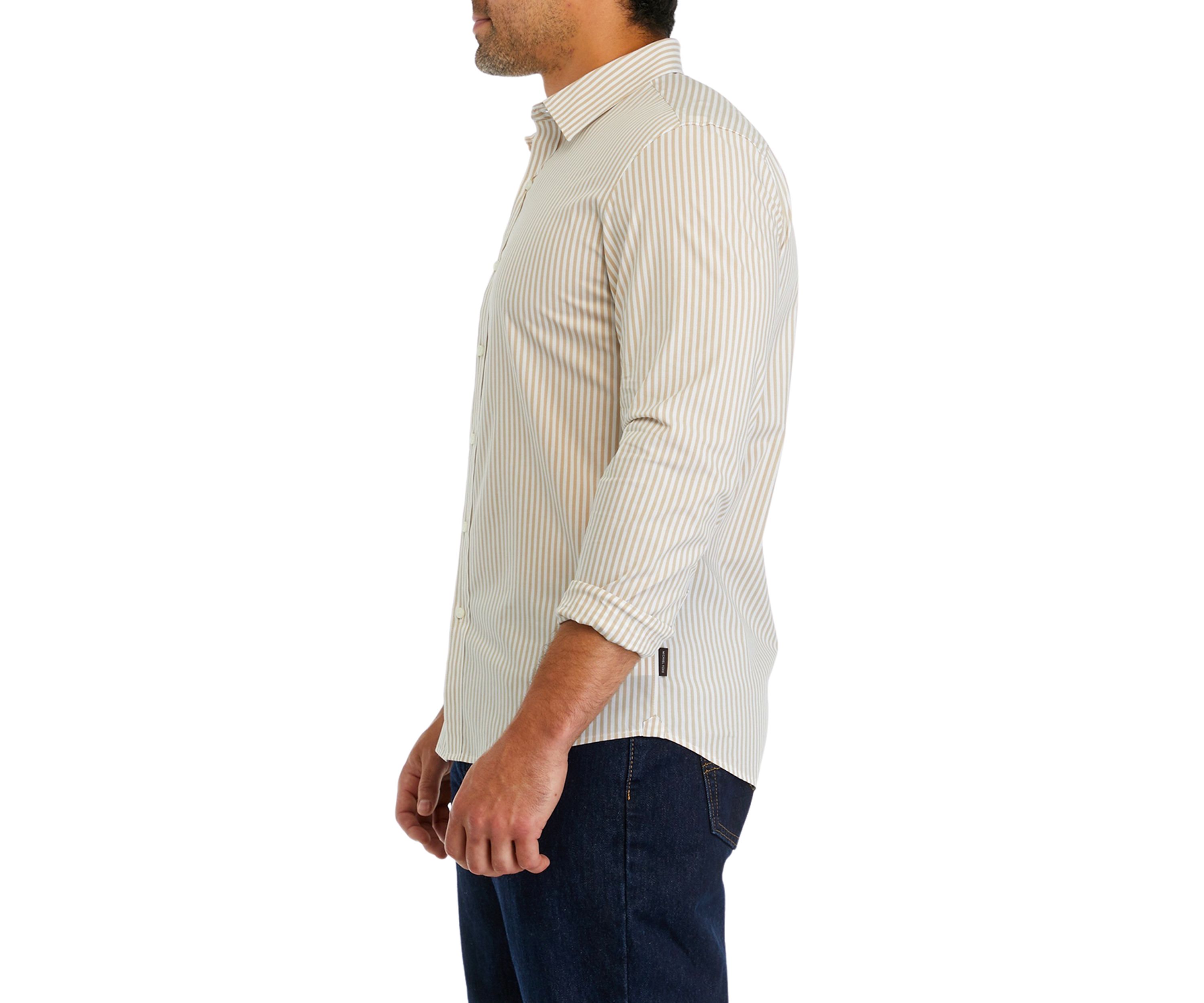 Long Sleeve Striped Button Up Shirt 