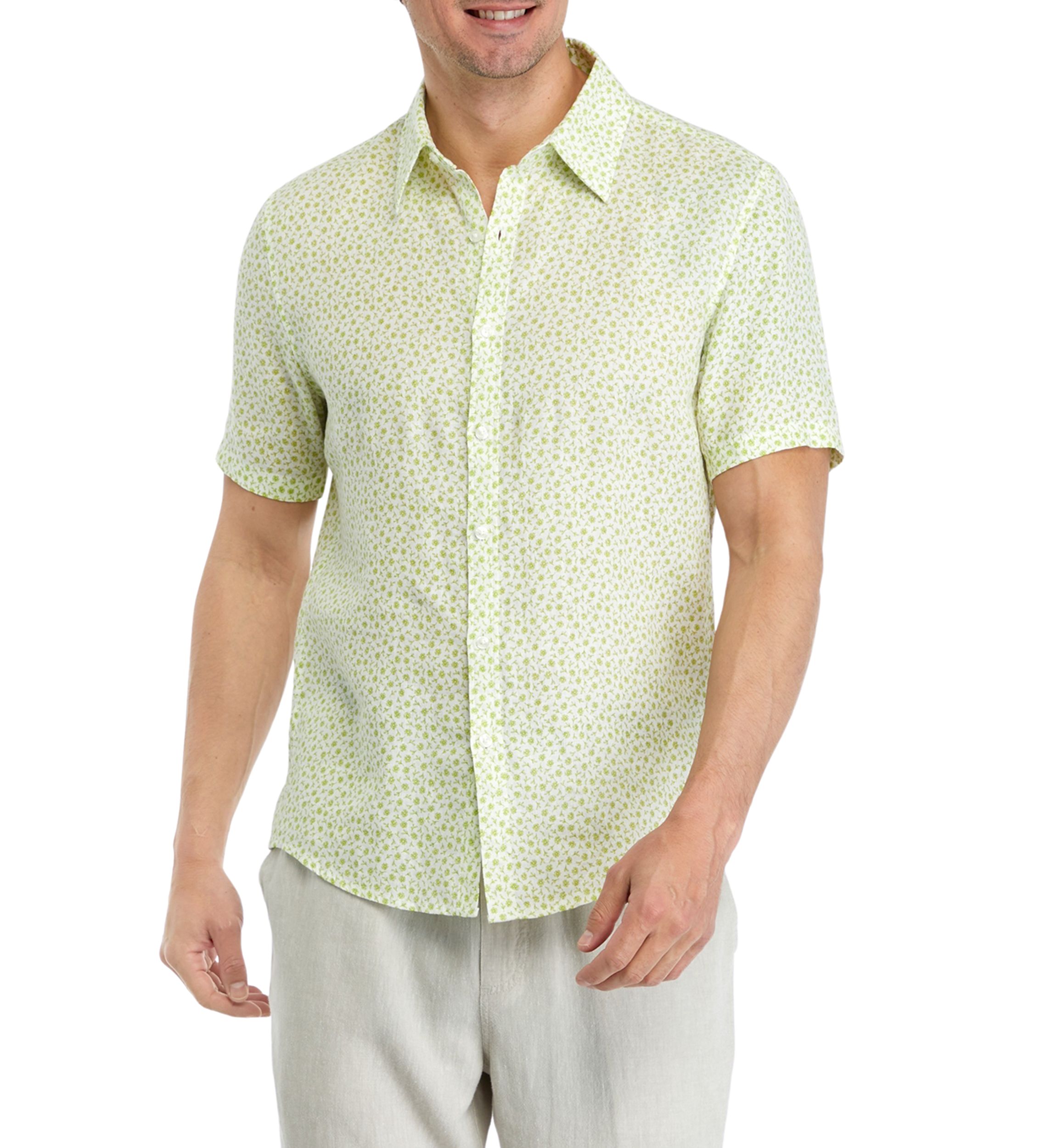 Ditsy Floral Printed Linen Shirt