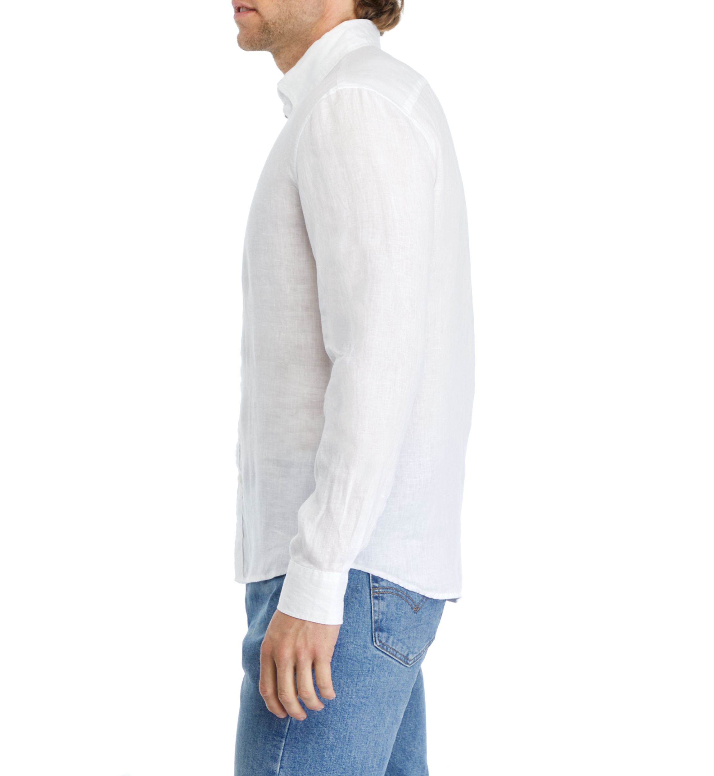 Mens Button Down Linen Shirt