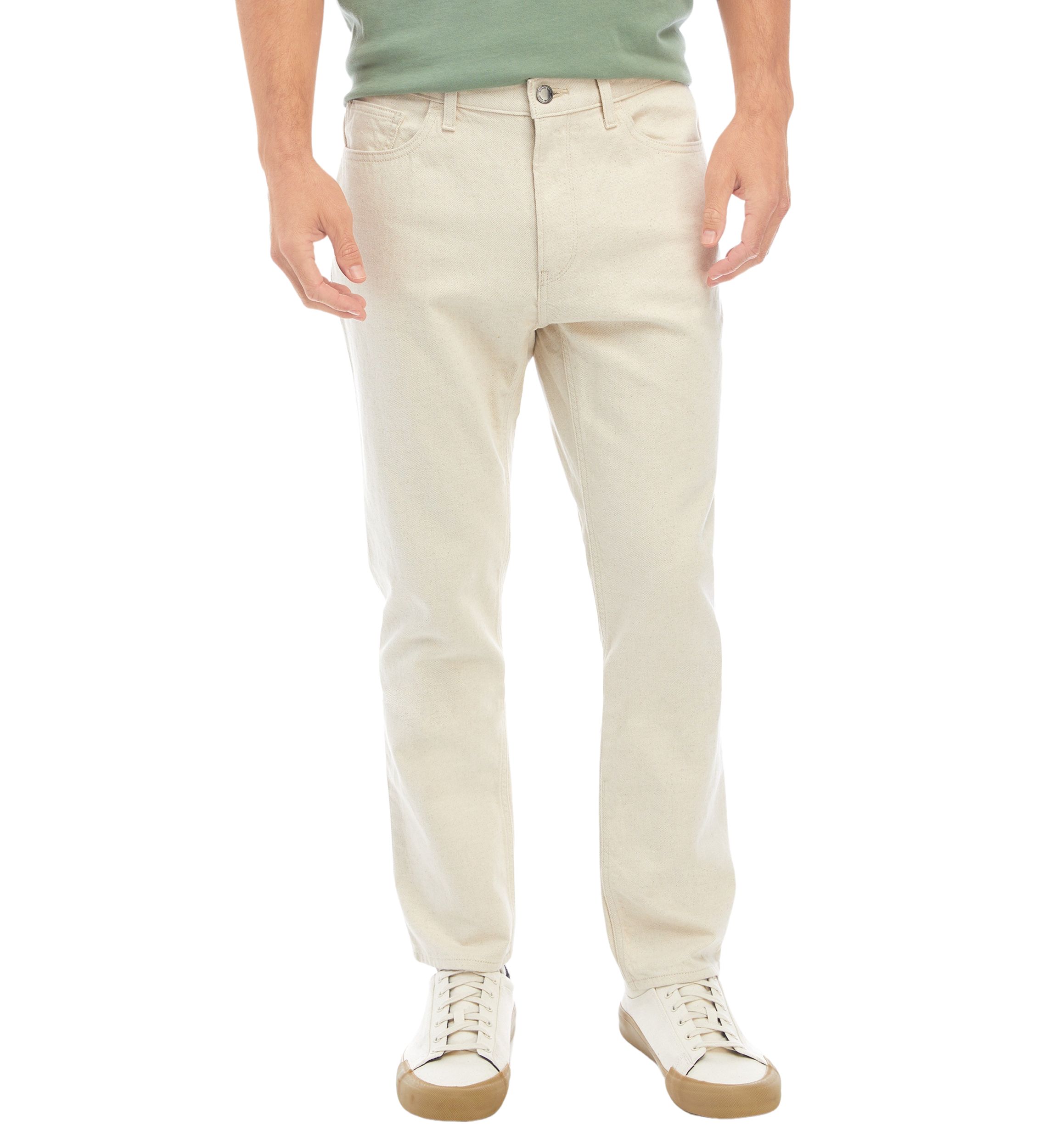 Slim Straight Seeded Denim Pants 