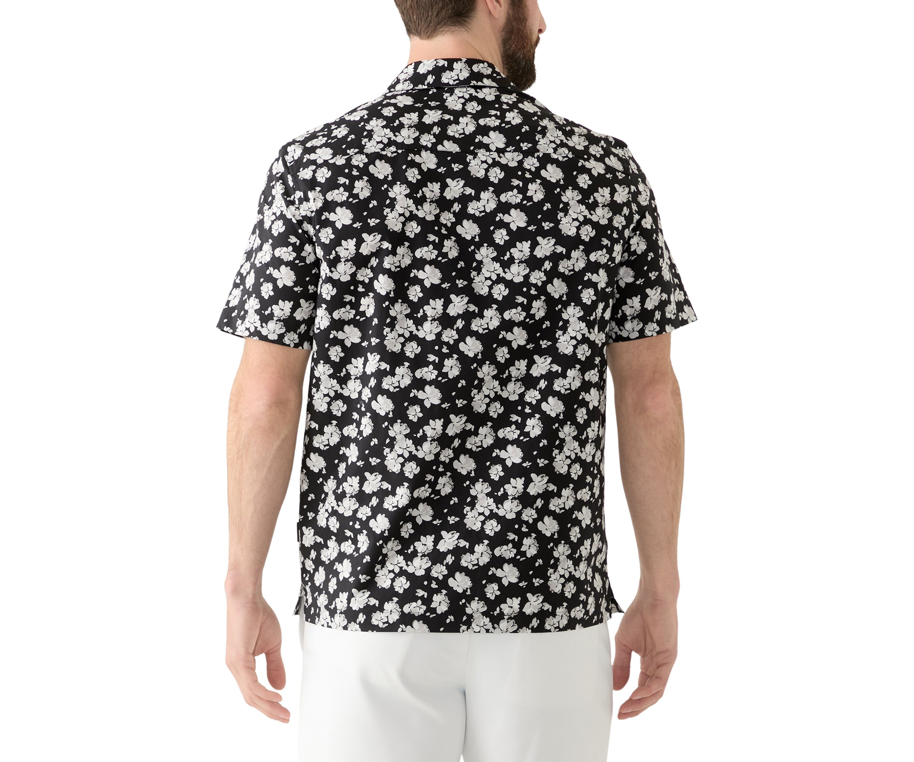 Mens Short Sleeve Floral Camp Shirt