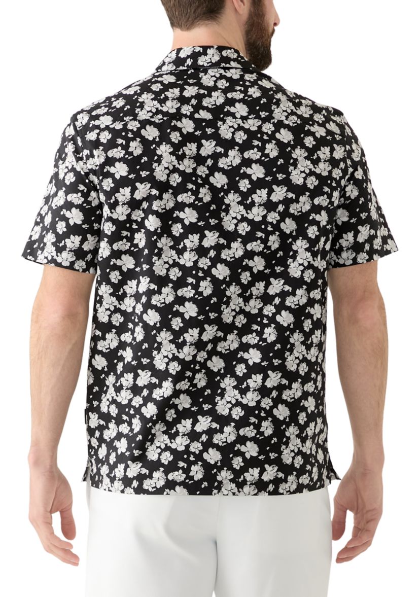 Mens Short Sleeve Floral Camp Shirt