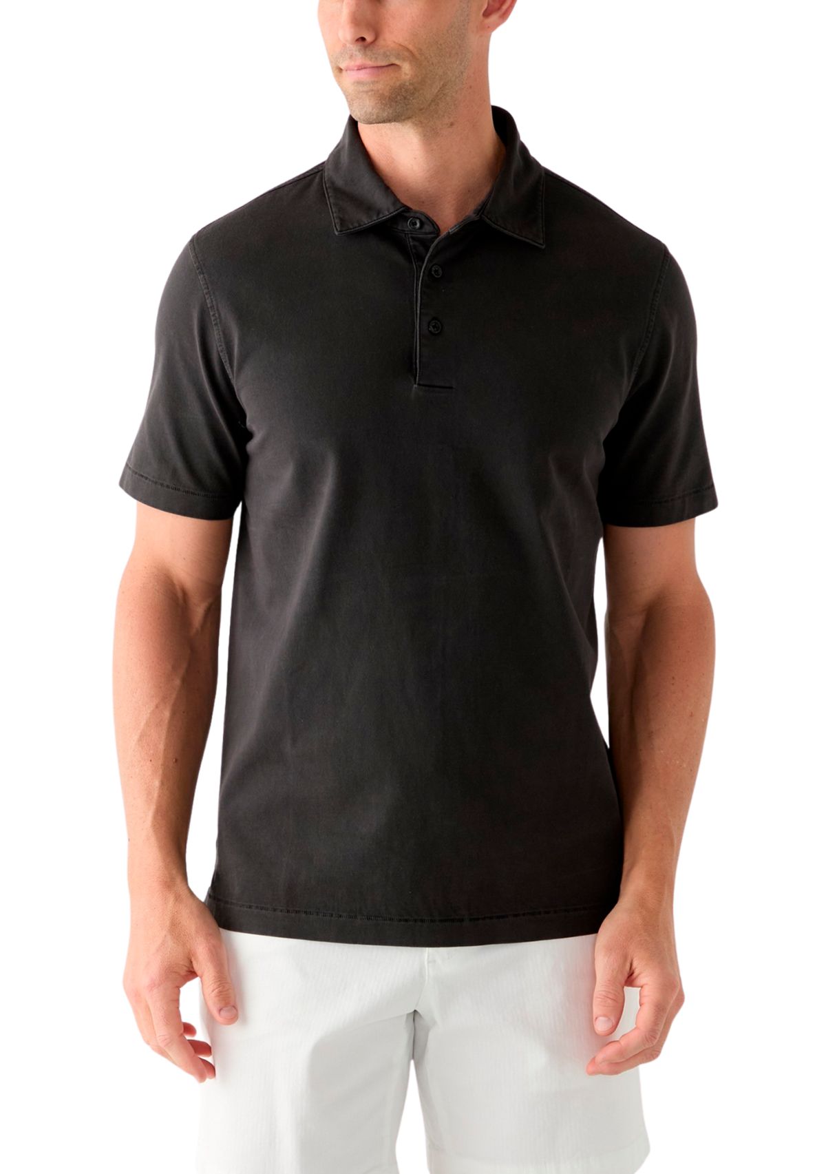 Mens Garment Dye Polo Shirt