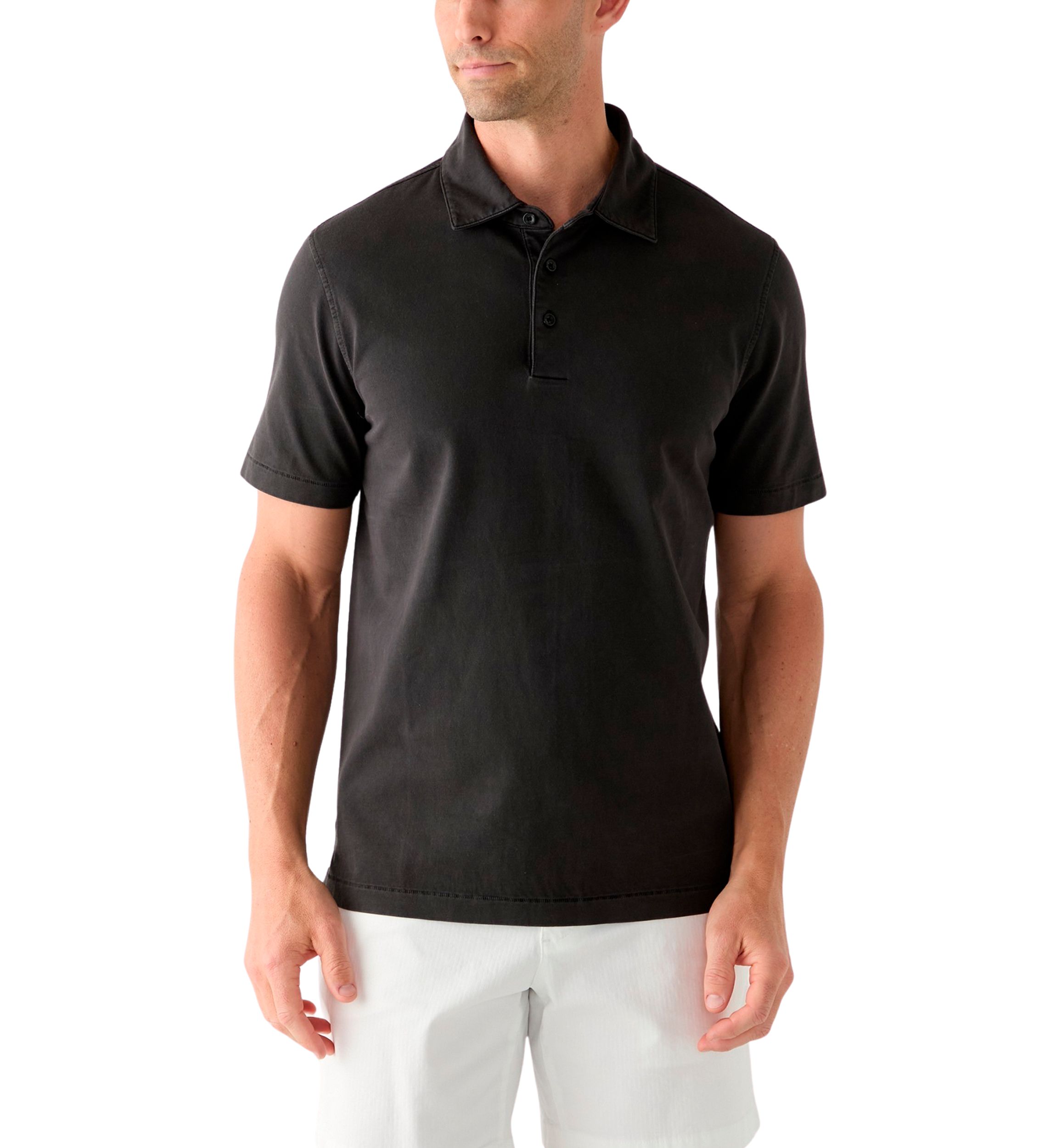 Mens Garment Dye Polo Shirt