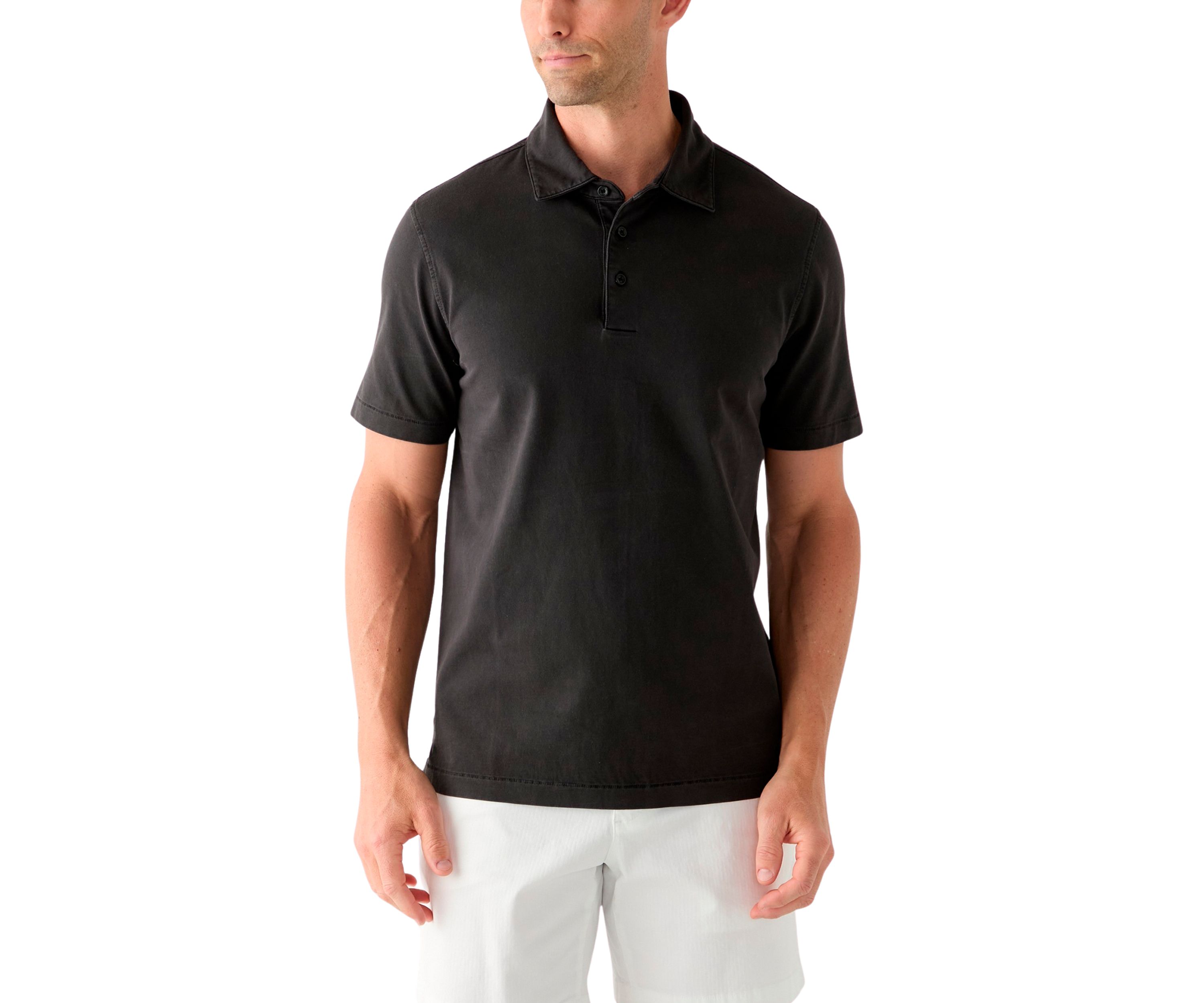 Mens Garment Dye Polo Shirt