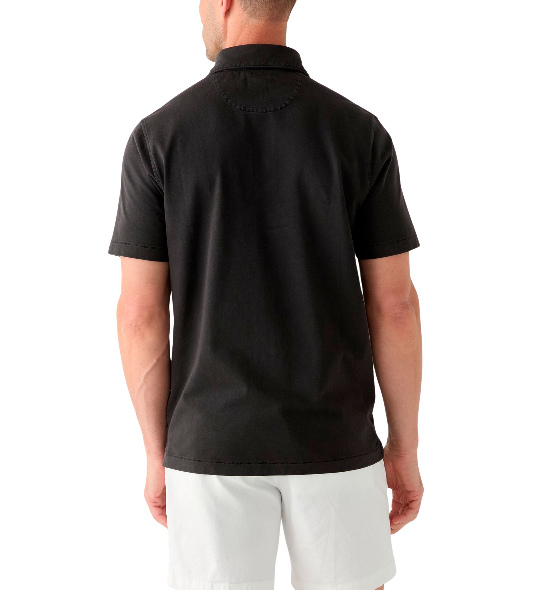 Mens Garment Dye Polo Shirt
