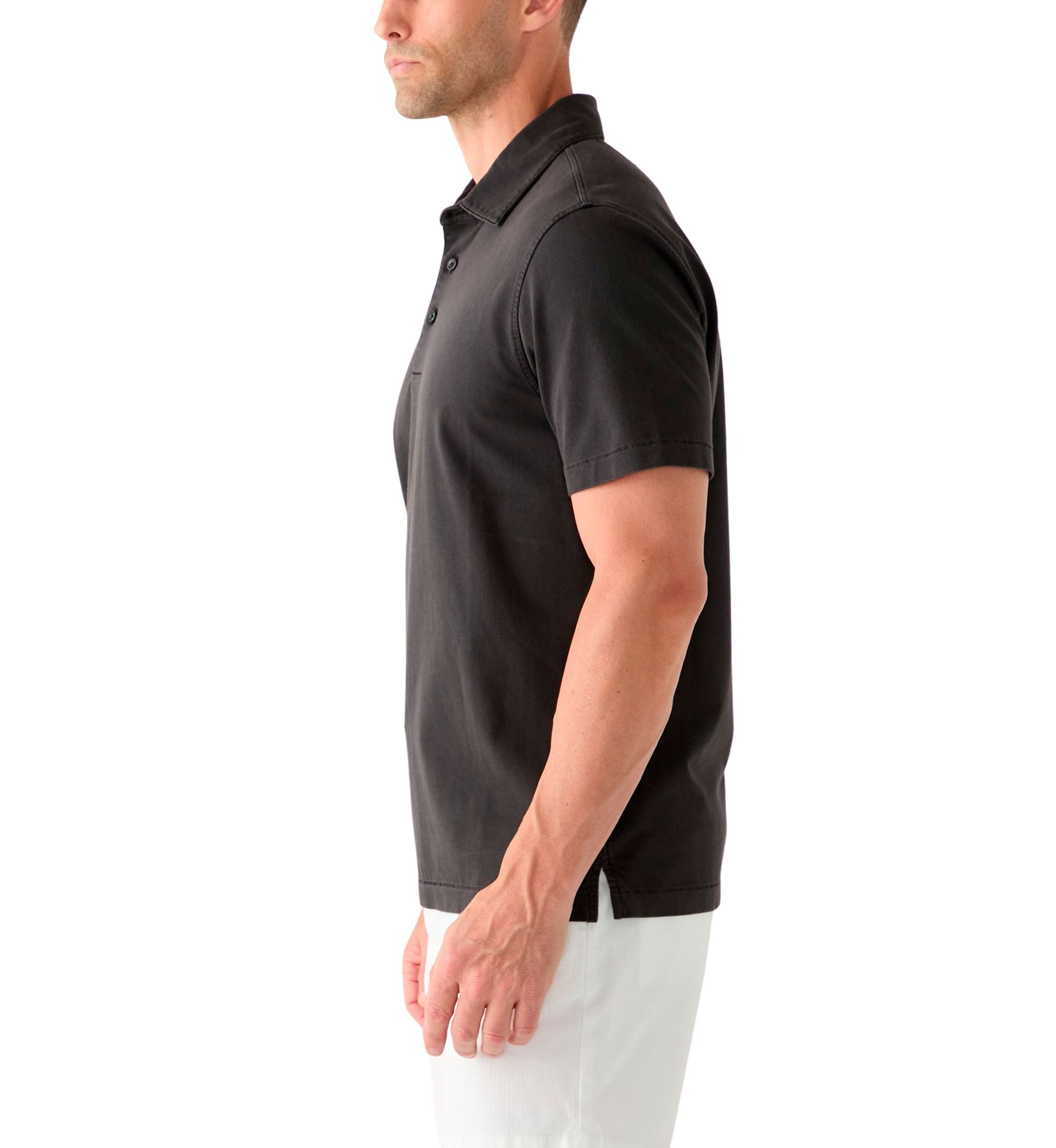 Mens Garment Dye Polo Shirt