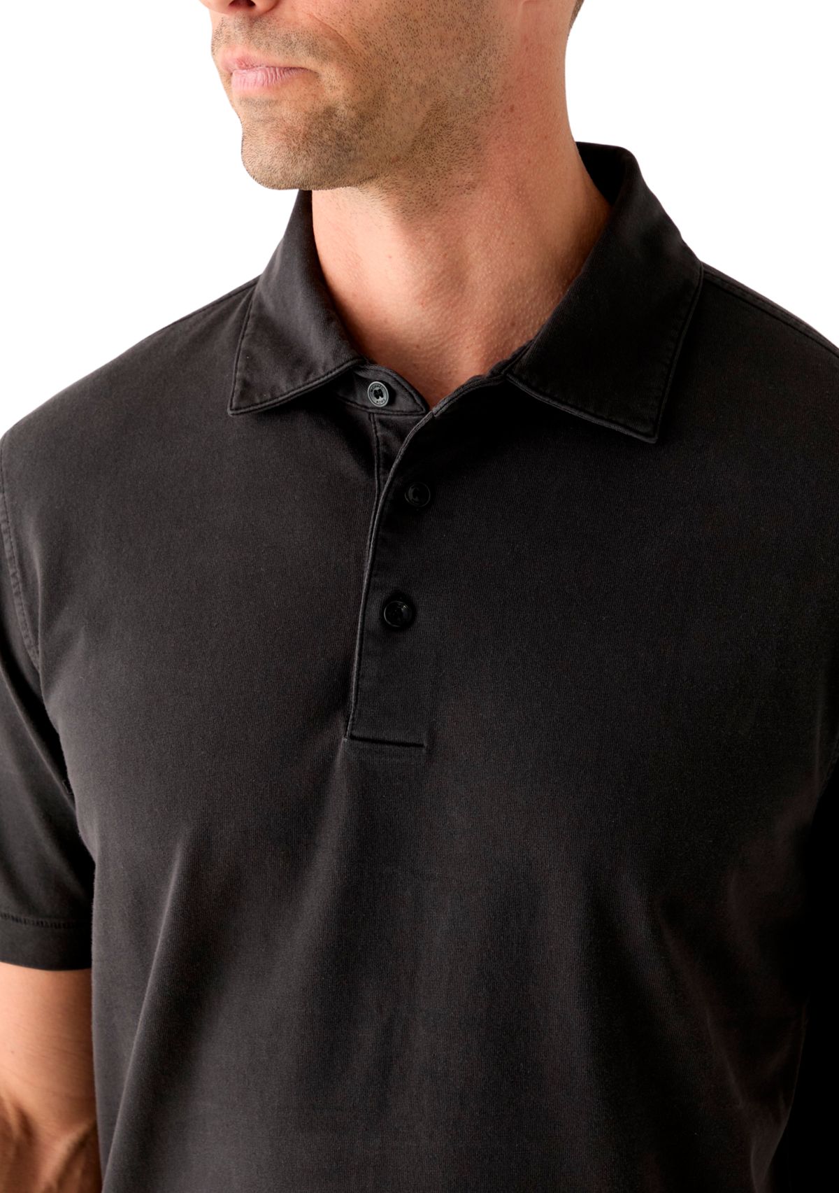 Mens Garment Dye Polo Shirt