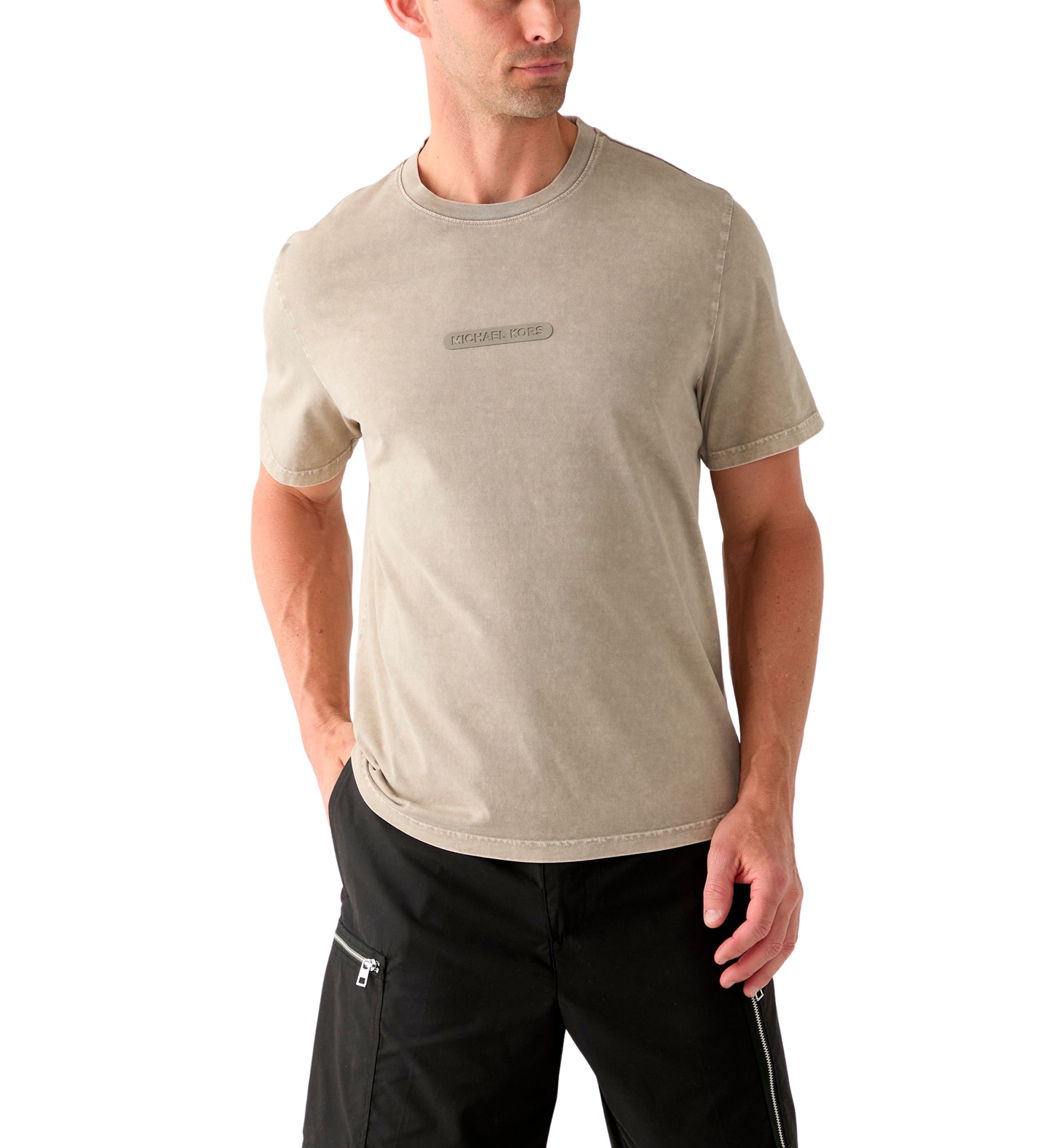Mens Acid Wash Logo Graphic T-Shirt