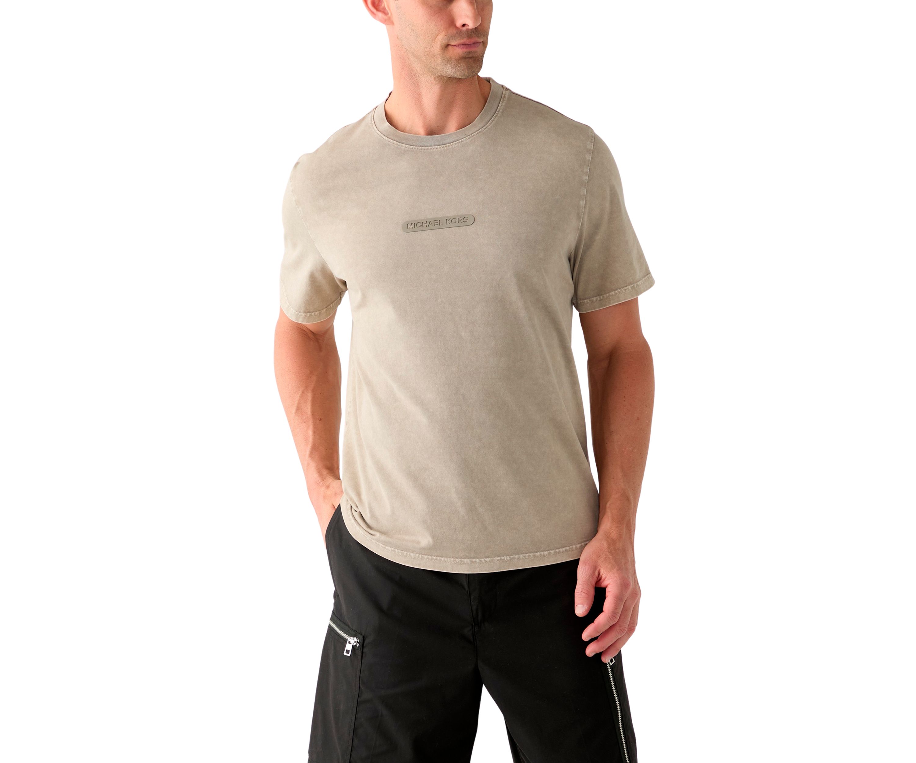 Mens Acid Wash Logo Graphic T-Shirt
