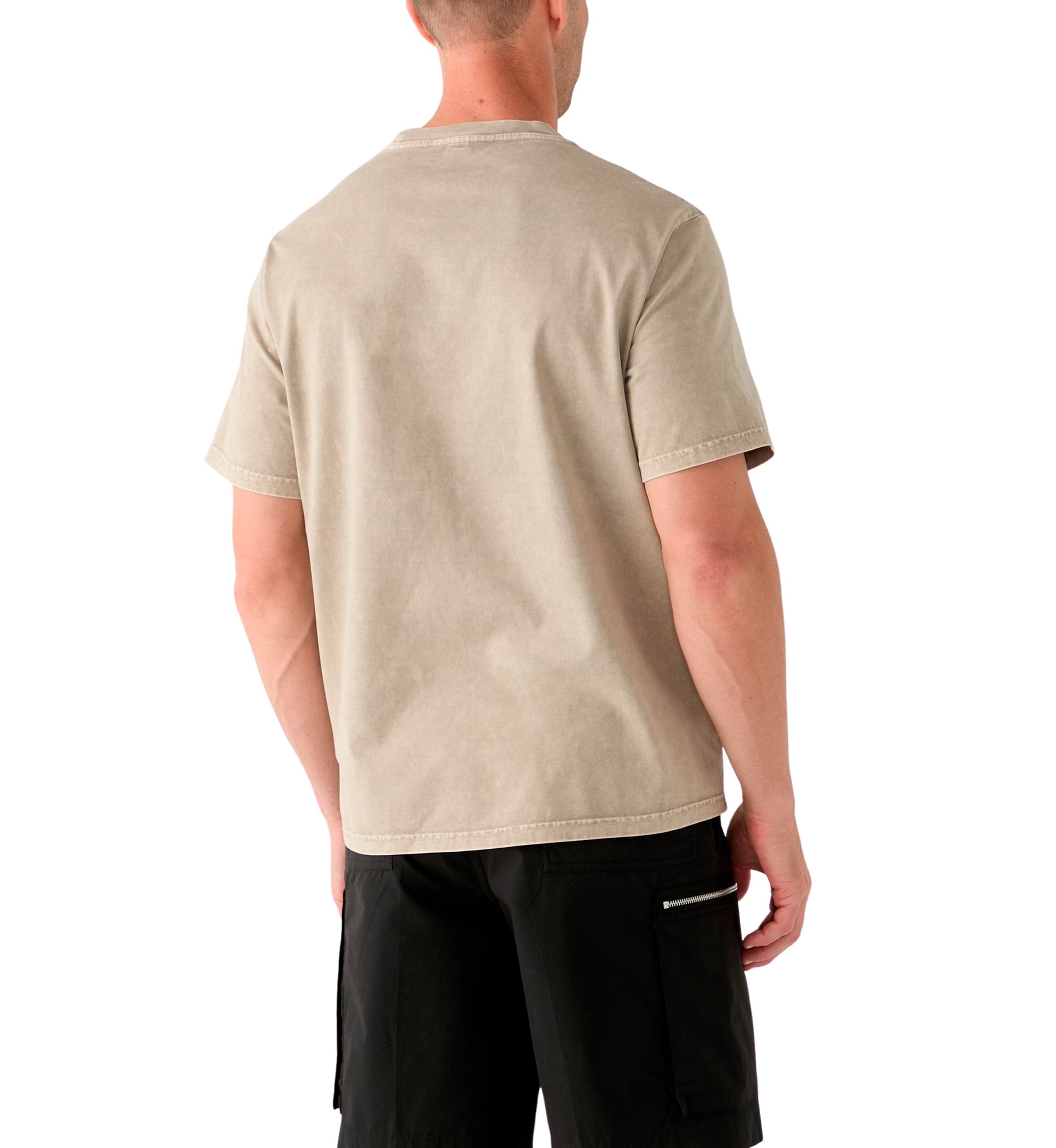 Mens Acid Wash Logo Graphic T-Shirt