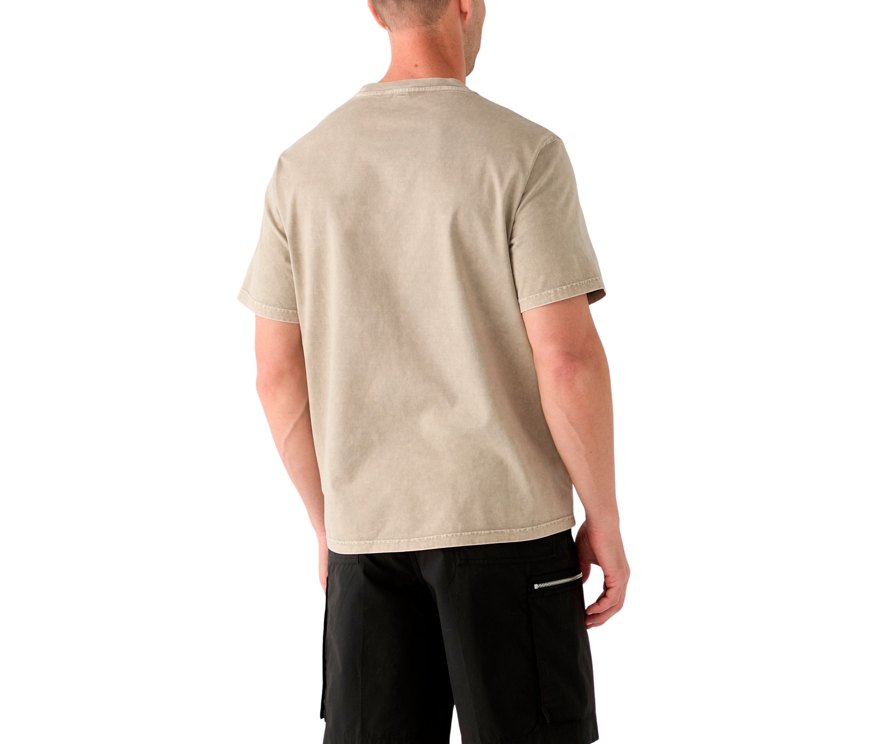 Mens Acid Wash Logo Graphic T-Shirt