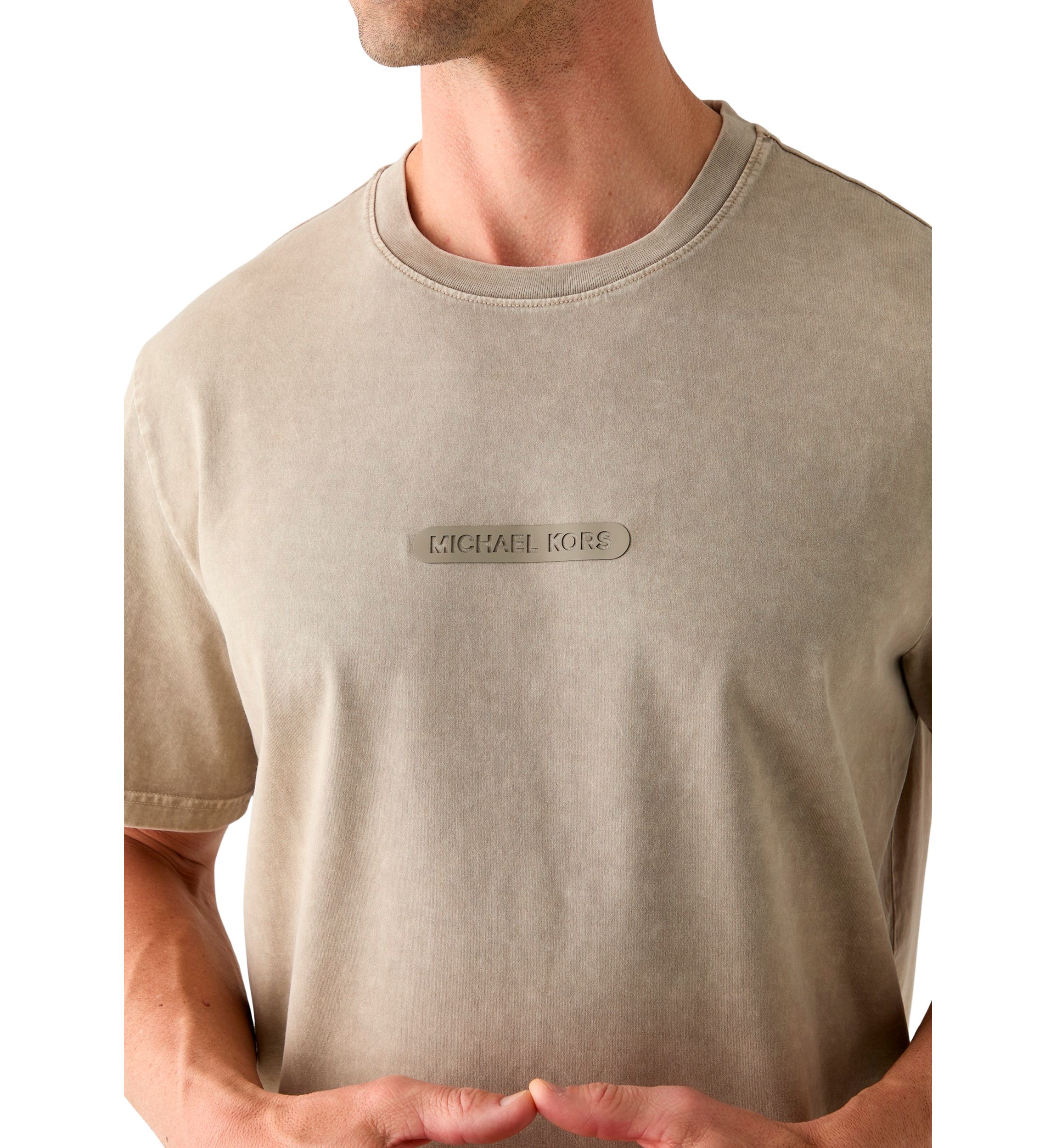 Mens Acid Wash Logo Graphic T-Shirt