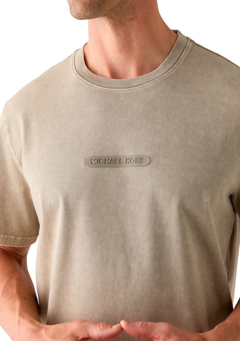 Mens Acid Wash Logo Graphic T-Shirt