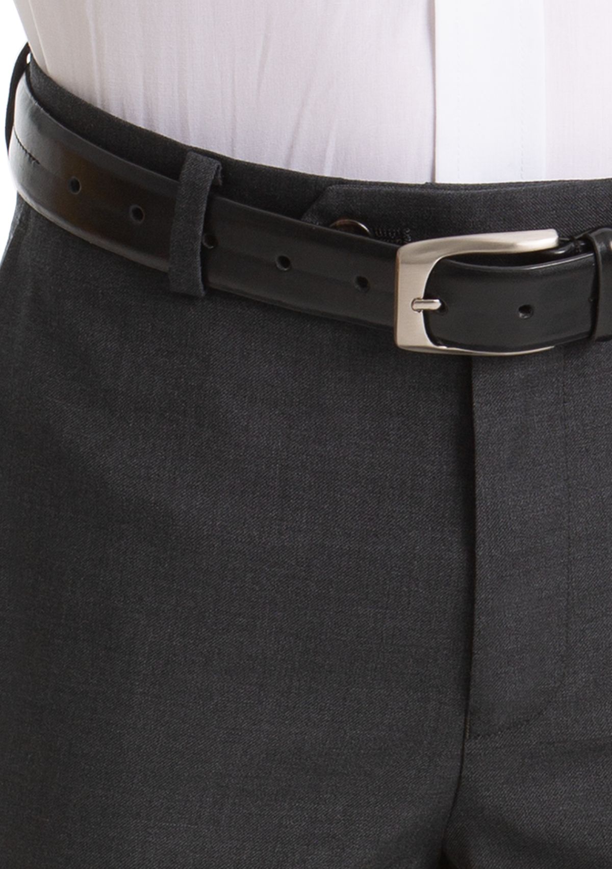 Boys 8-20 Gray Plain Wool Straight Pants