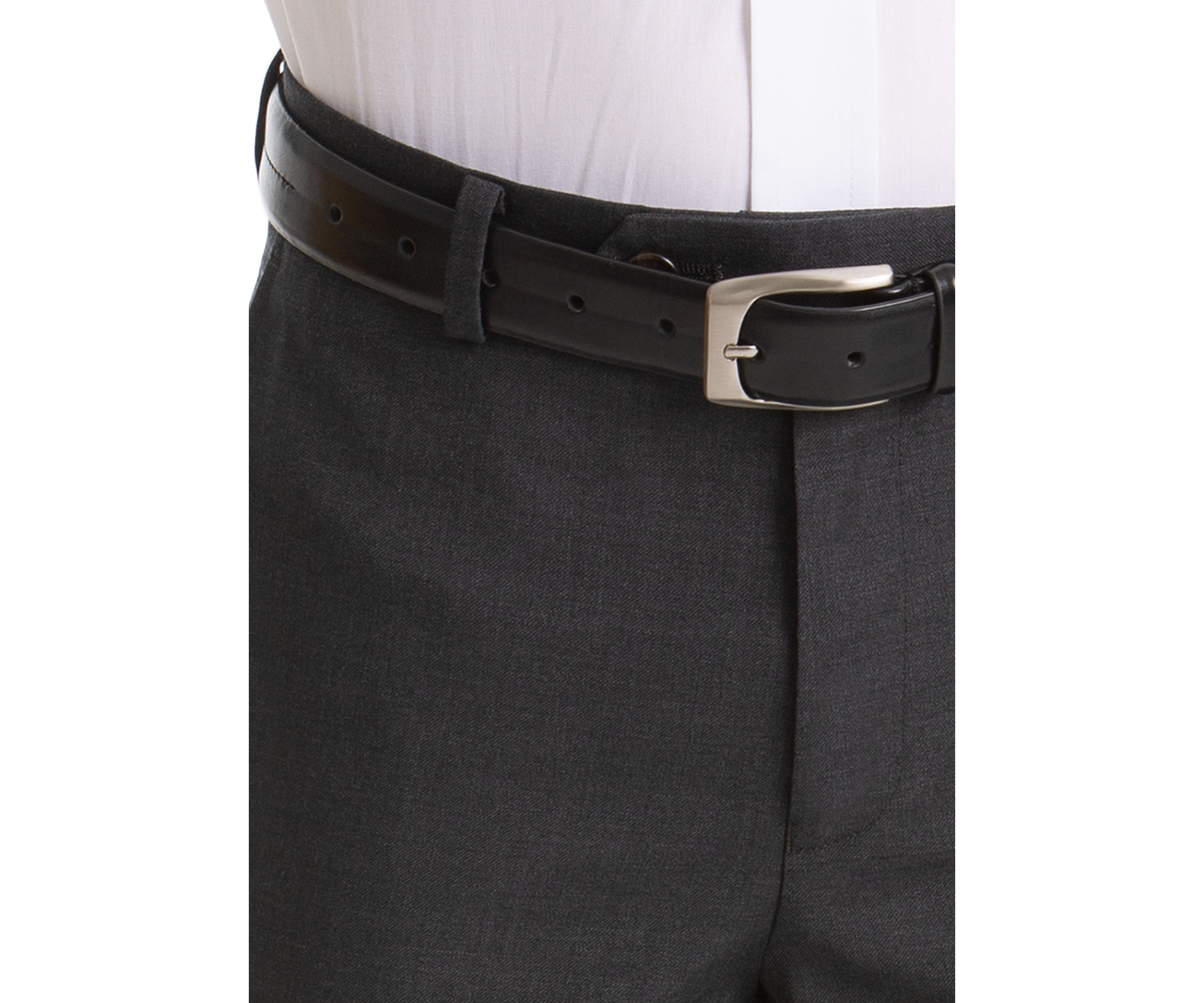 Boys 8-20 Gray Plain Wool Straight Pants