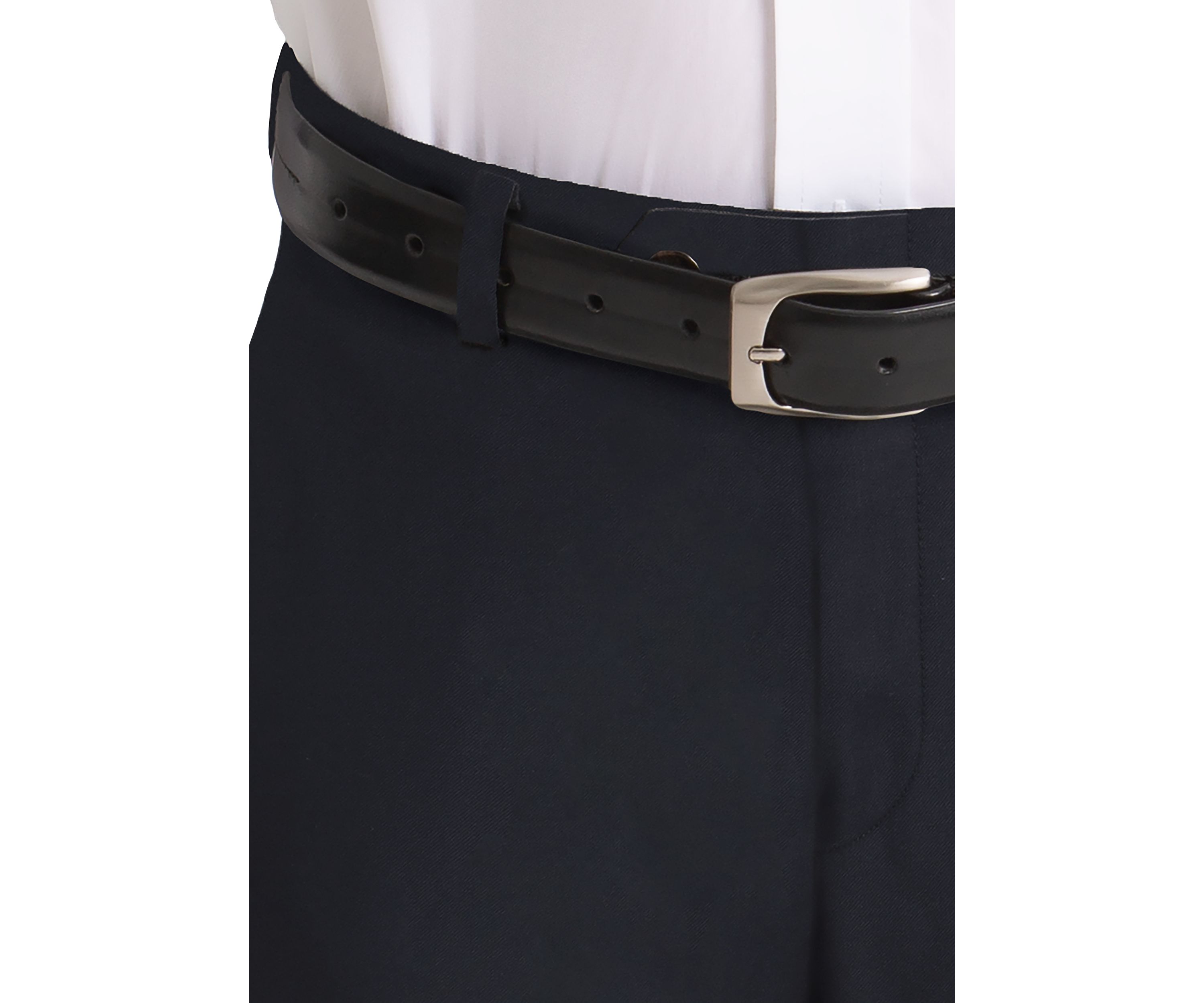 Boys 8-20 Plain Navy Wool Straight Pants