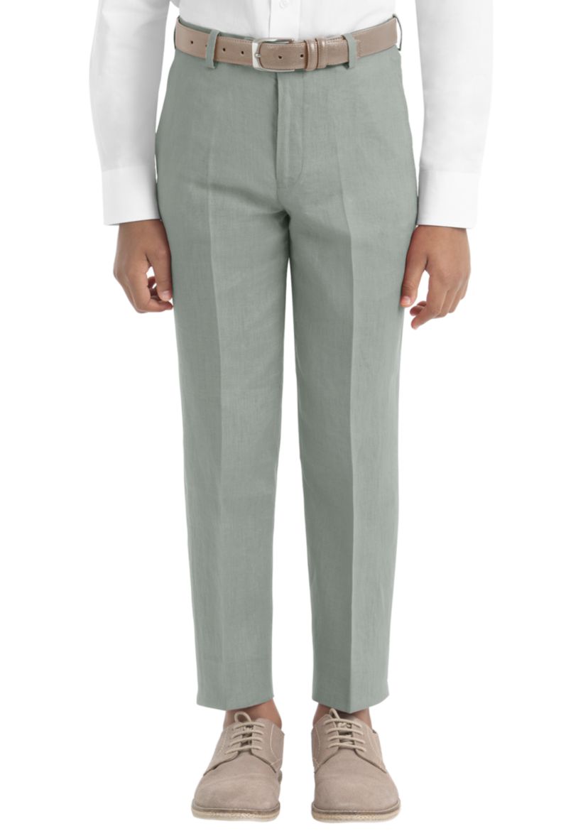Boys 8-20 Plain Sage Linen Pants