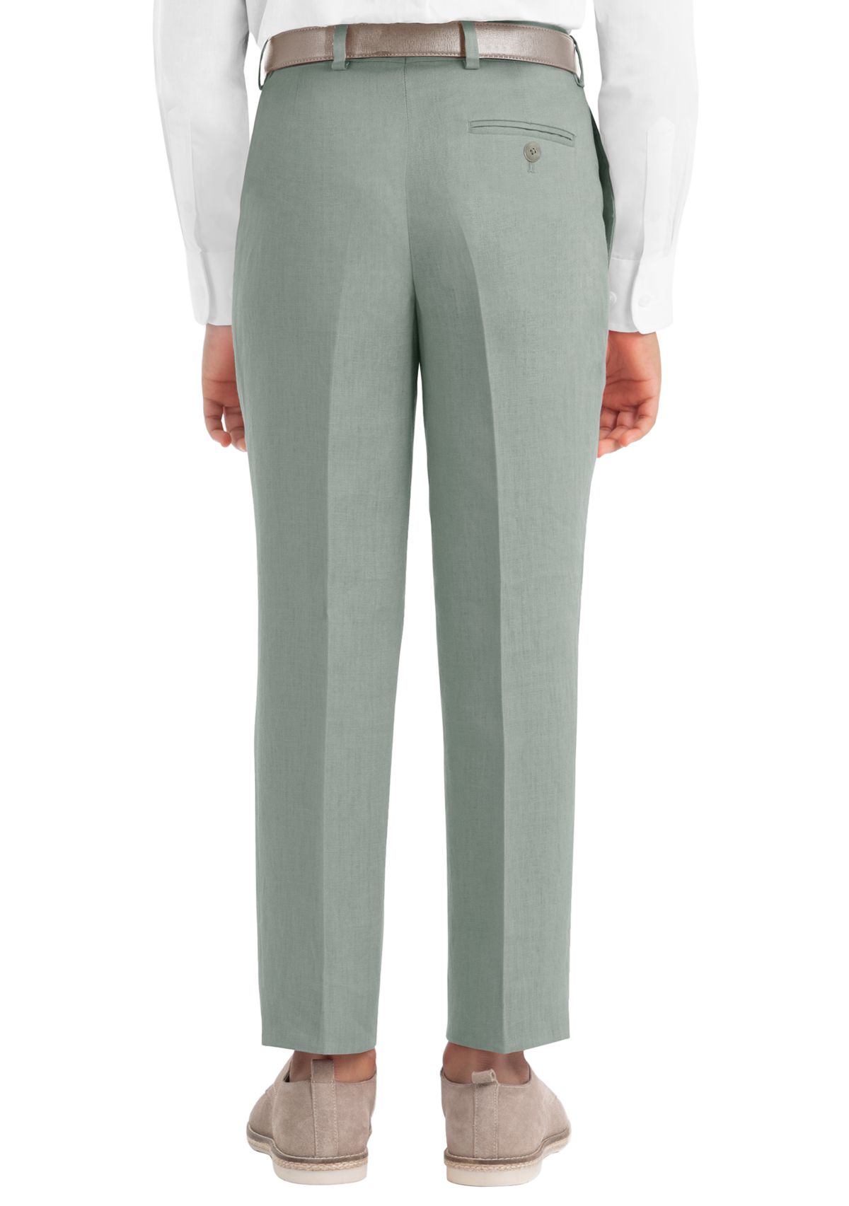 Boys 8-20 Plain Sage Linen Pants