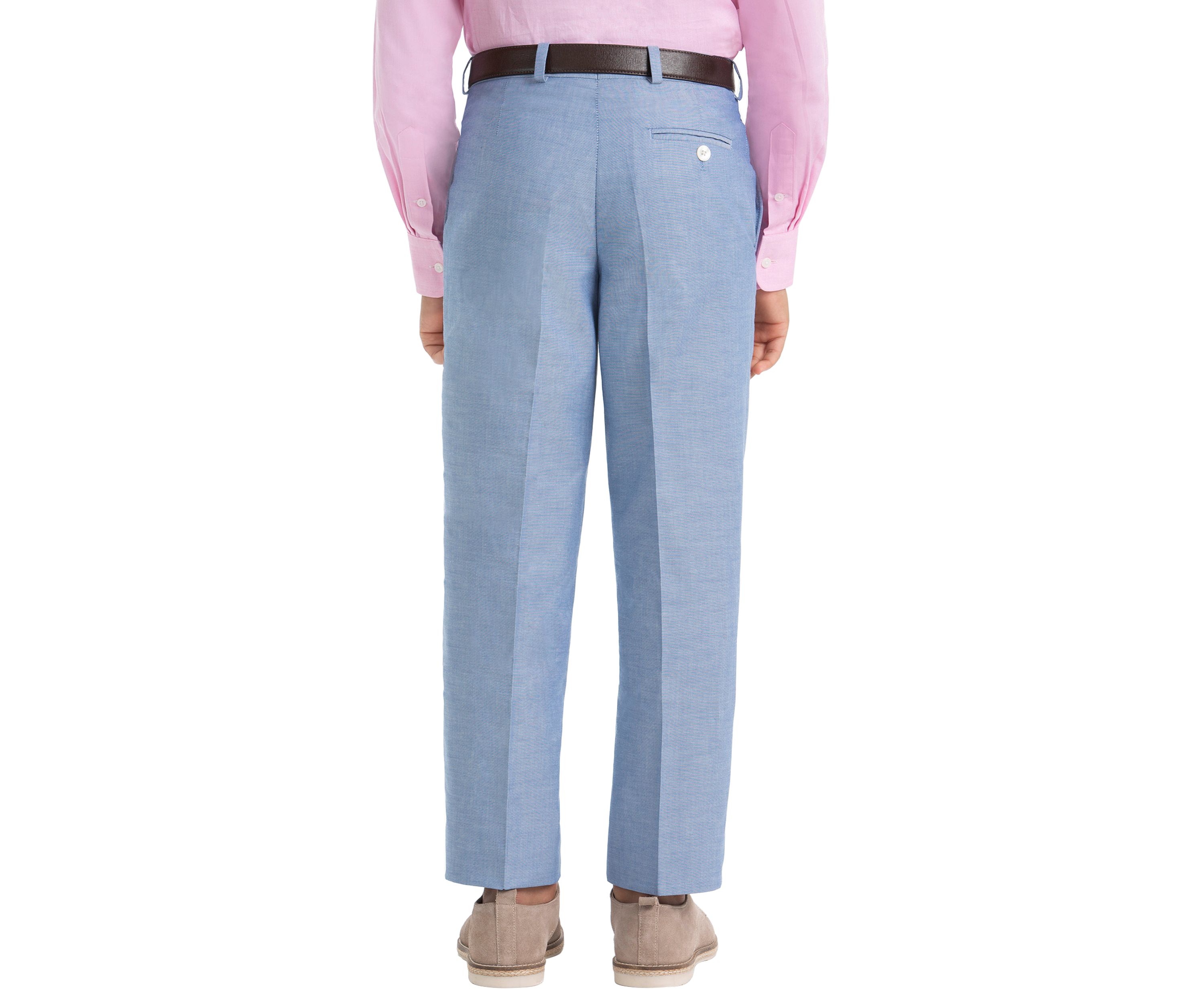 Boys 8-20 Blue Chambray Cotton Pants