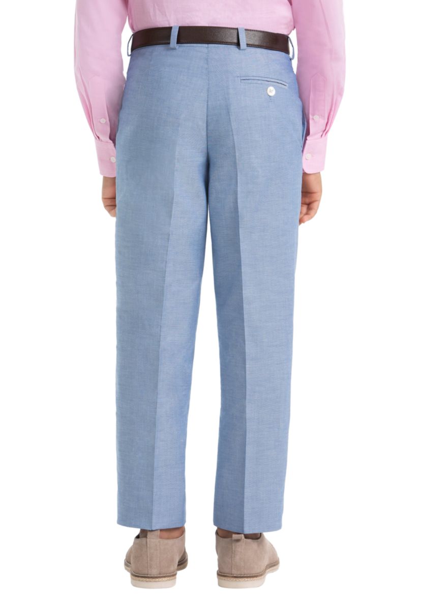 Boys 8-20 Blue Chambray Cotton Pants