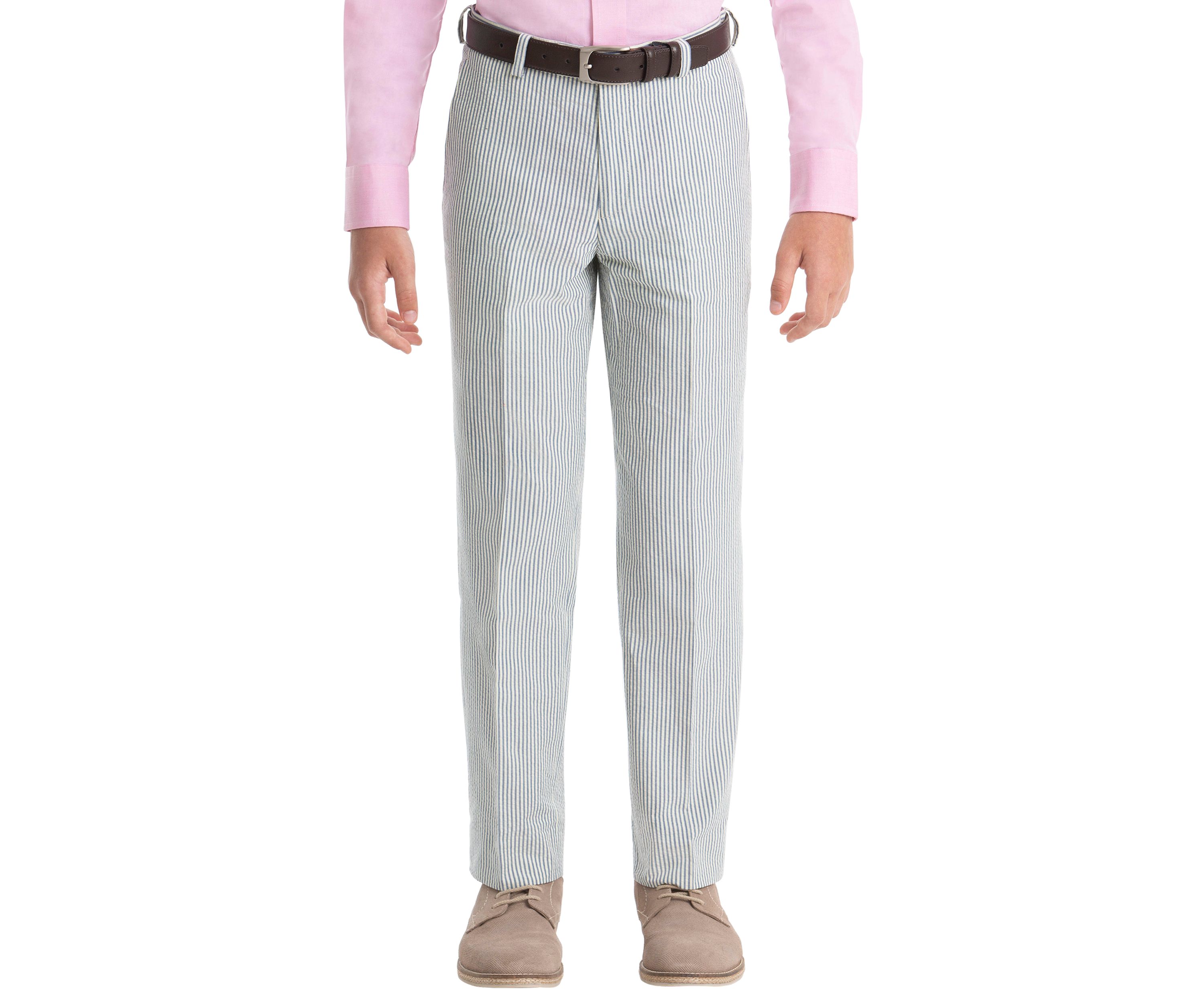 Boys 8-20 Blue Stripe Cotton Pants