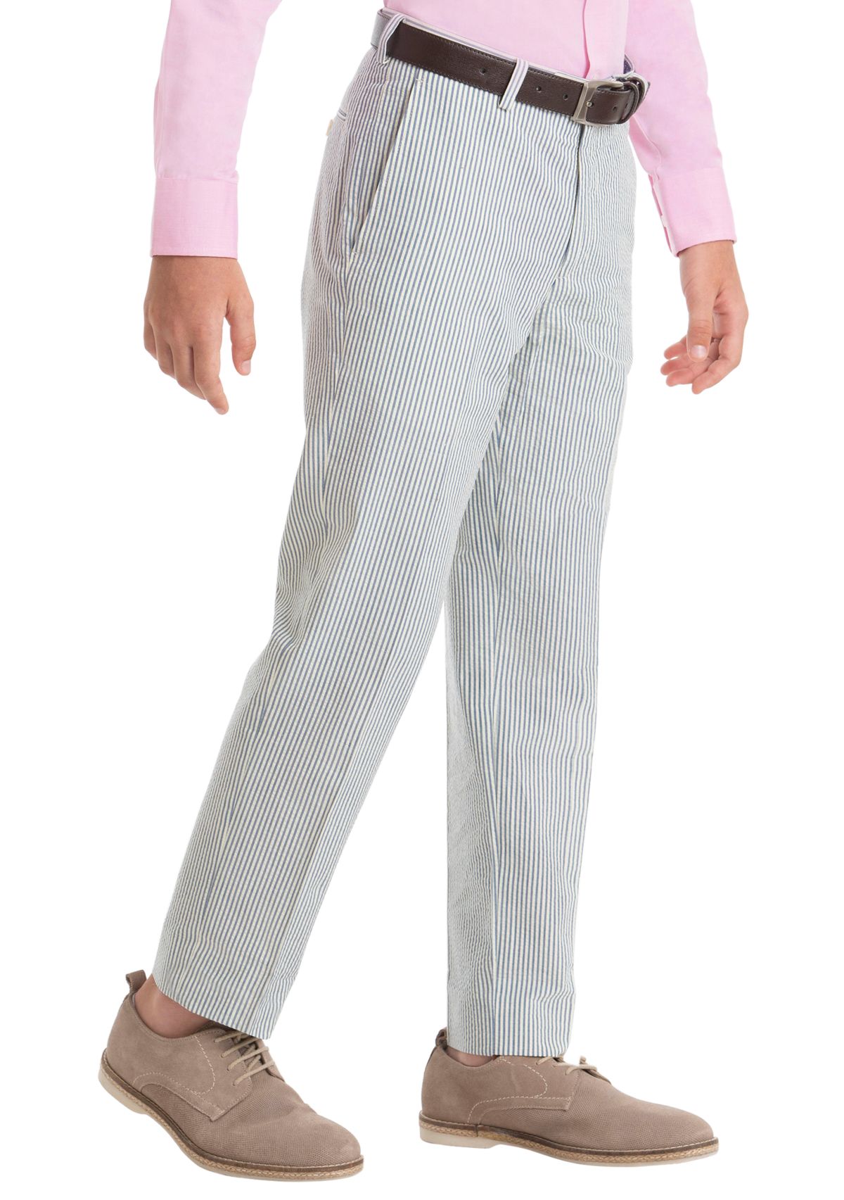 Boys 8-20 Blue Stripe Cotton Pants