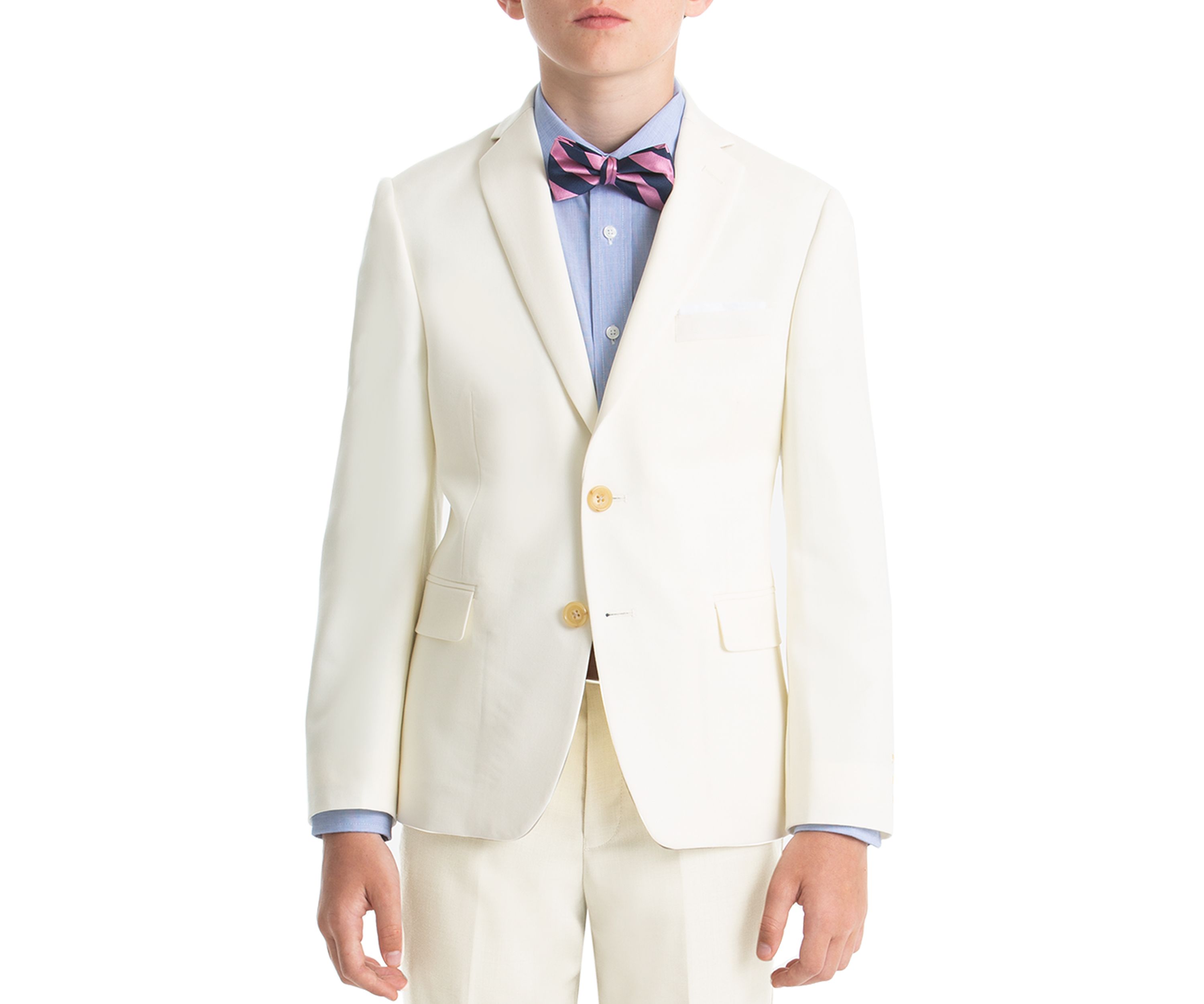 Boys 8-20 Off-White Wool Natural Stretch Jacket