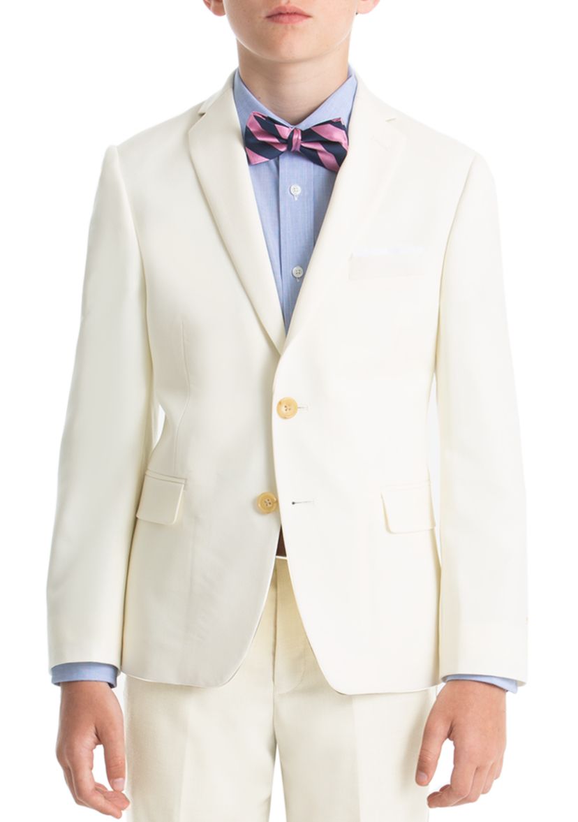 Boys 8-20 Off-White Wool Natural Stretch Jacket