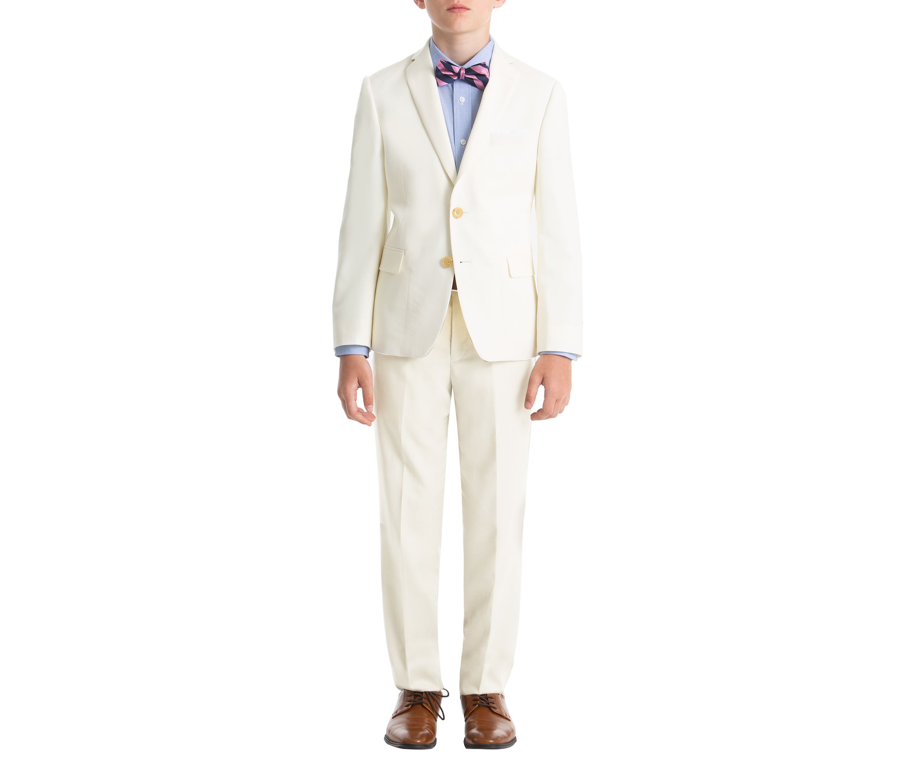 Boys 8-20 Off-White Wool Natural Stretch Jacket