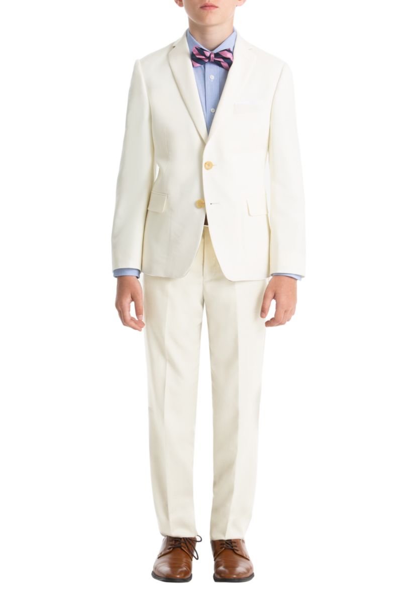 Boys 8-20 Off-White Wool Natural Stretch Jacket