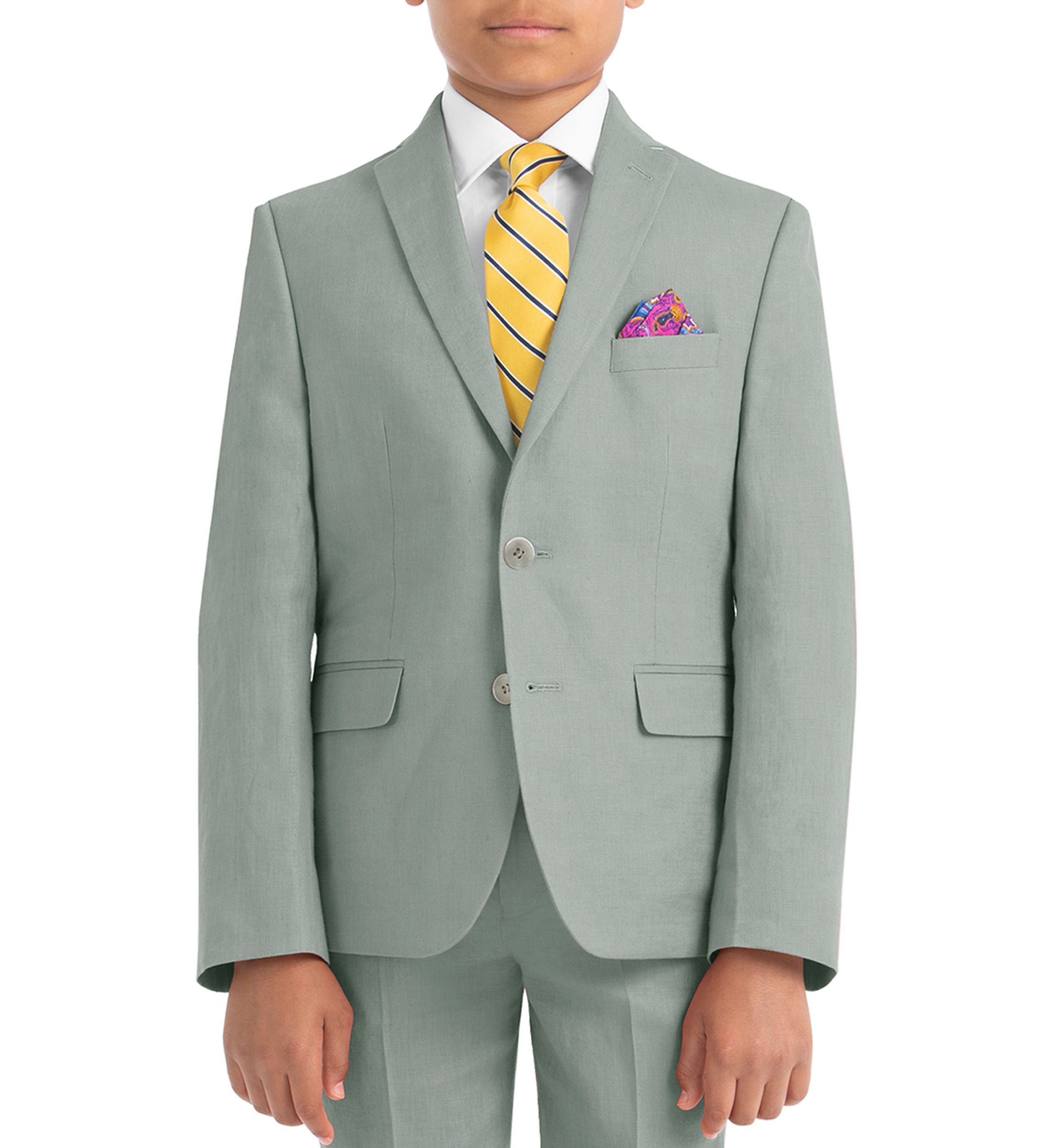 Boys 8-20 Sage Linen Jacket