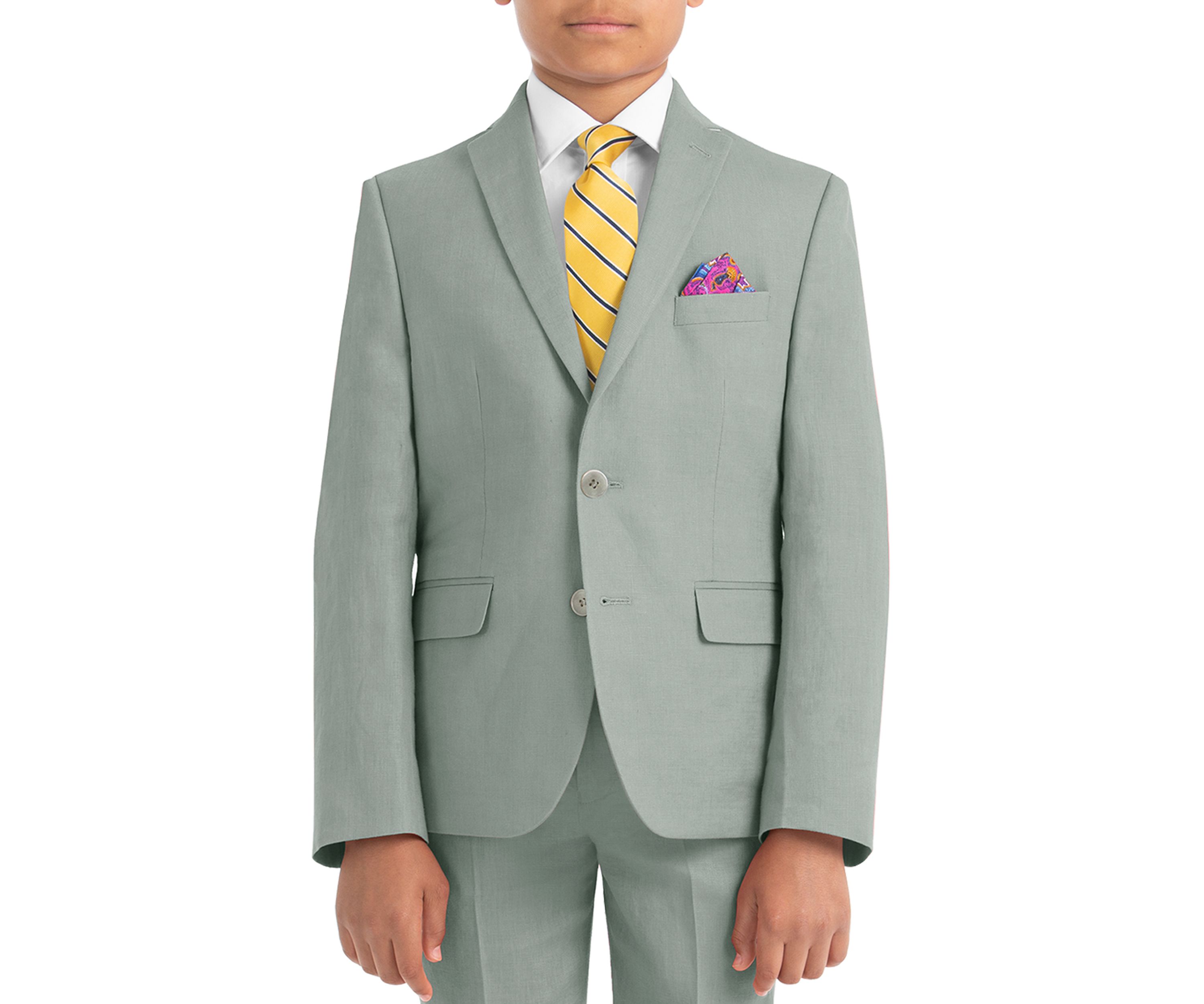 Boys 8-20 Sage Linen Jacket