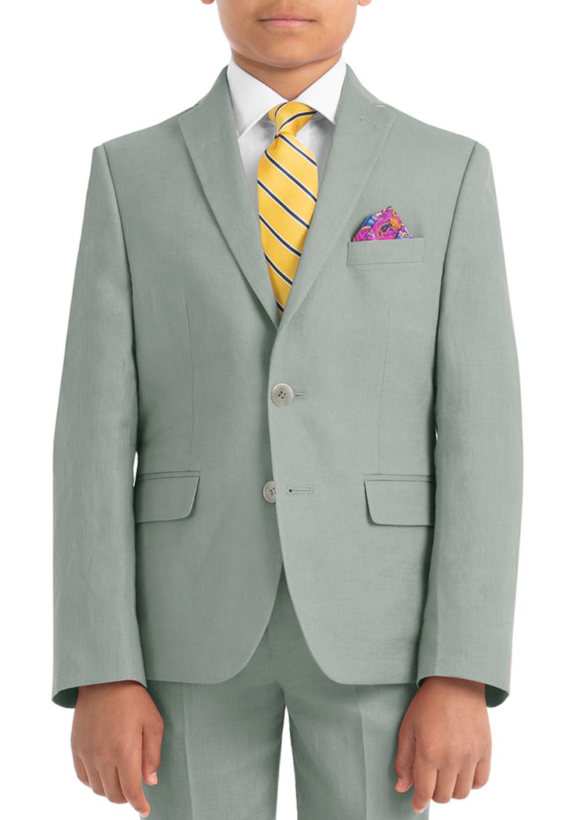 Boys 8-20 Sage Linen Jacket